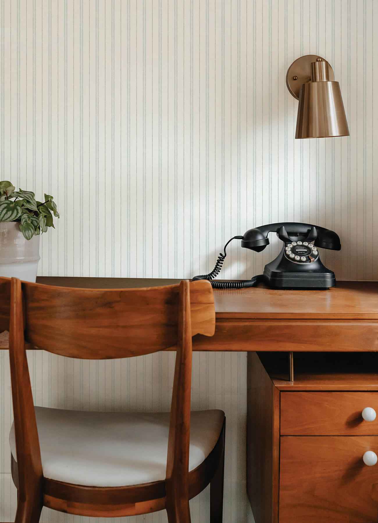 Harville Aqua Double Stripe Wallpaper - York Wallcoverings - 4192-83425 - York Wallcoverings Wallpaper