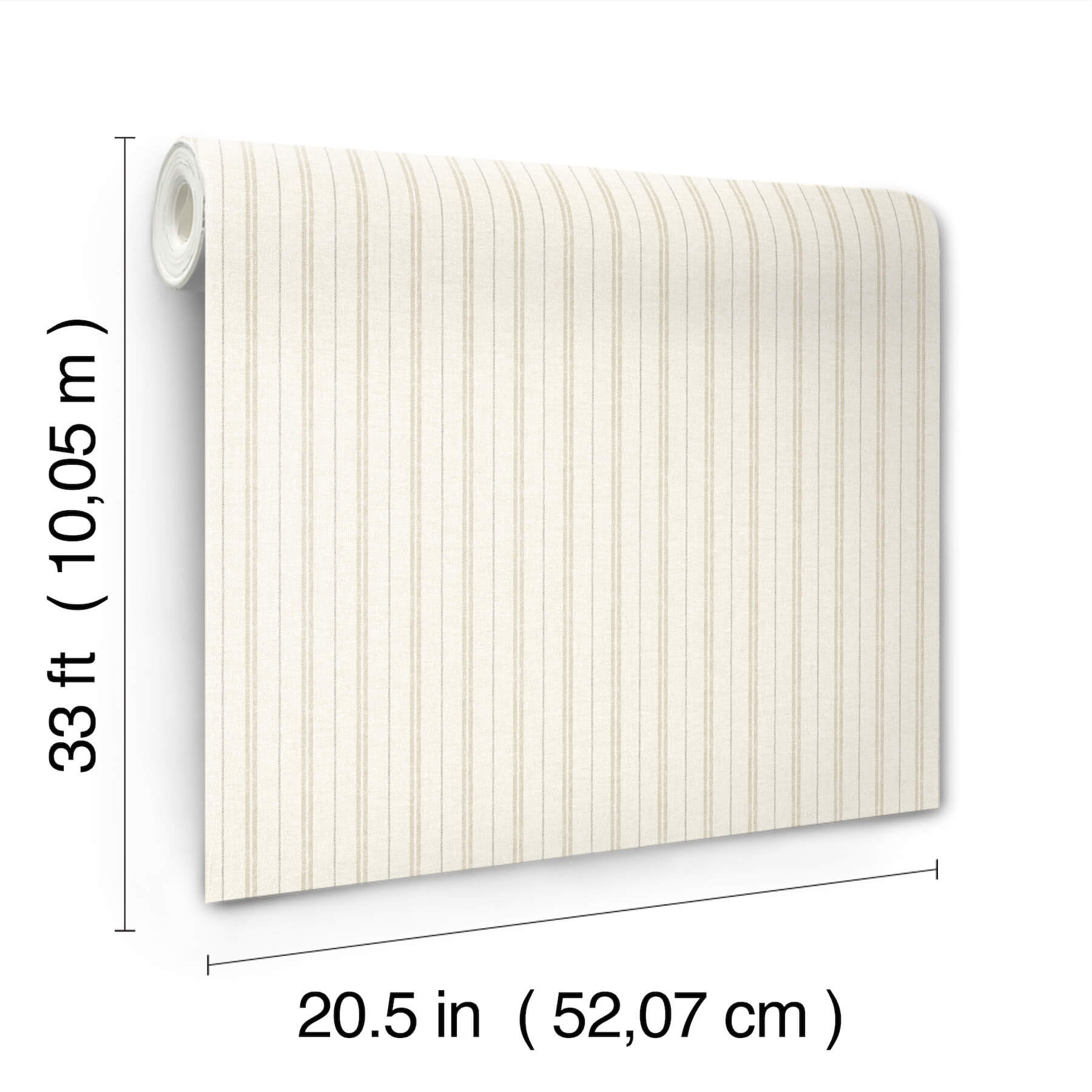 harville-beige-double-stripe-wallpaper-york-wallcoverings-4192-83427 - York Wallcoverings Wallpaper