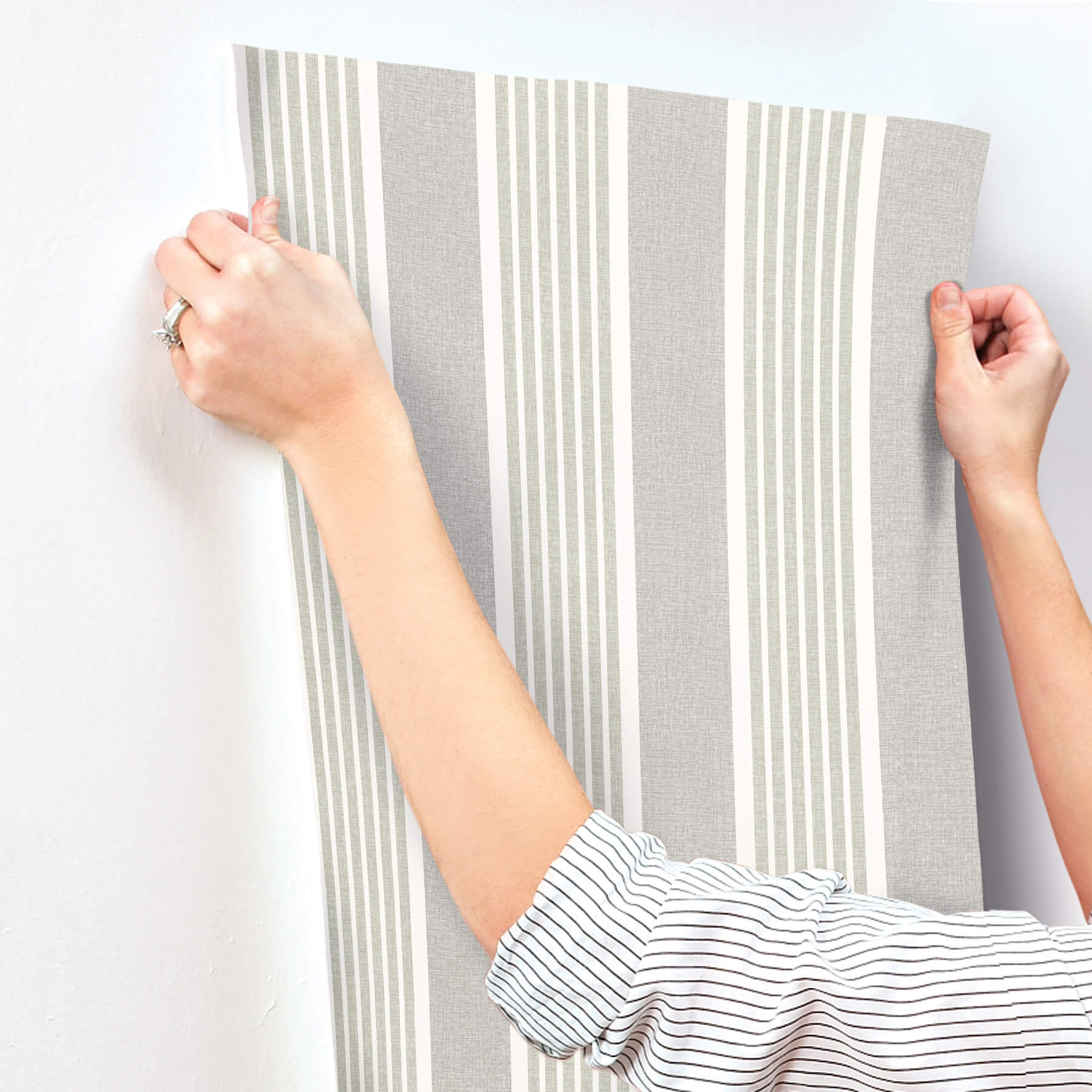bingley-green-embellished-stripe-wallpaper-york-wallcoverings-4192-83432 - York Wallcoverings Wallpaper