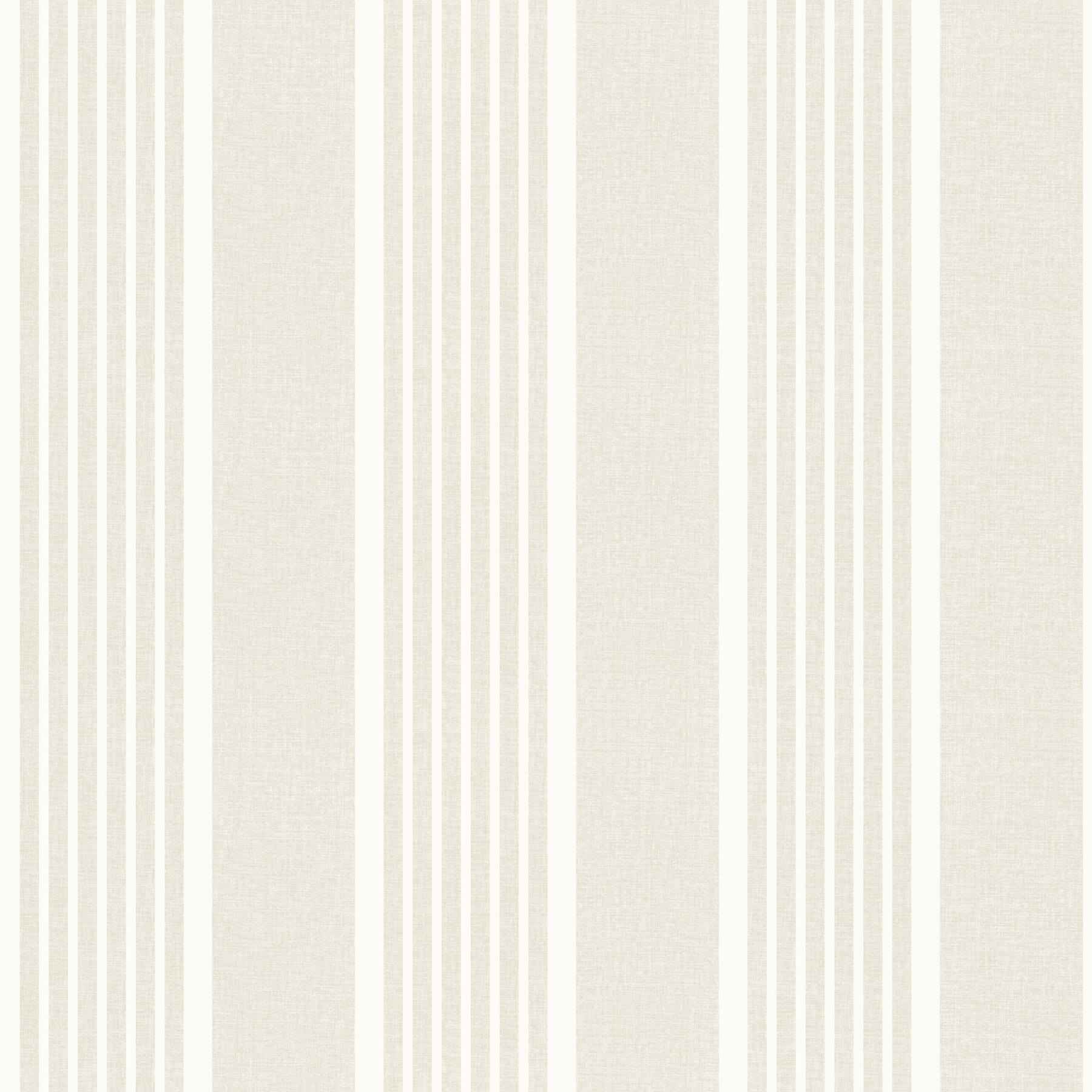 Bingley Beige Embellished Stripe Wallpaper - York Wallcoverings - 4192-83433
