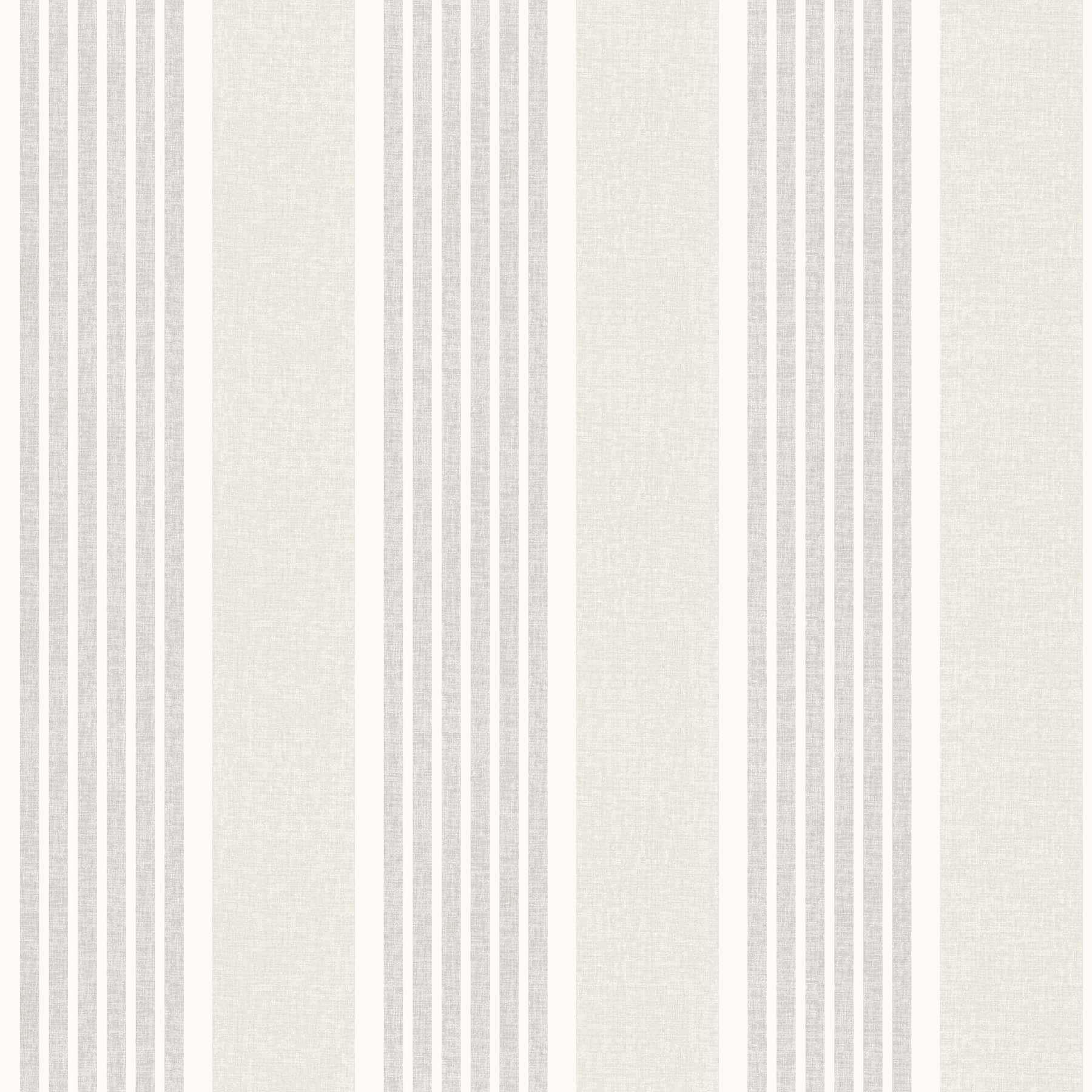 Bingley Light Grey Embellished Stripe Wallpaper - York Wallcoverings - 4192-83434