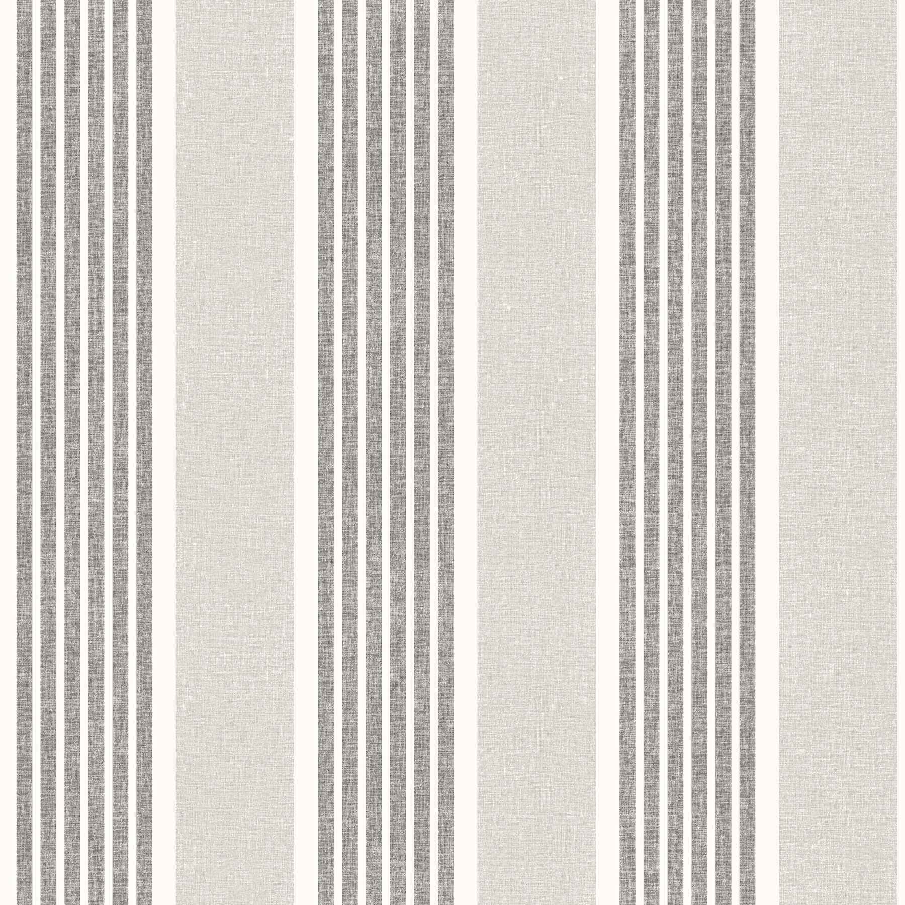 Bingley Charcoal Embellished Stripe Wallpaper - York Wallcoverings - 4192-83435