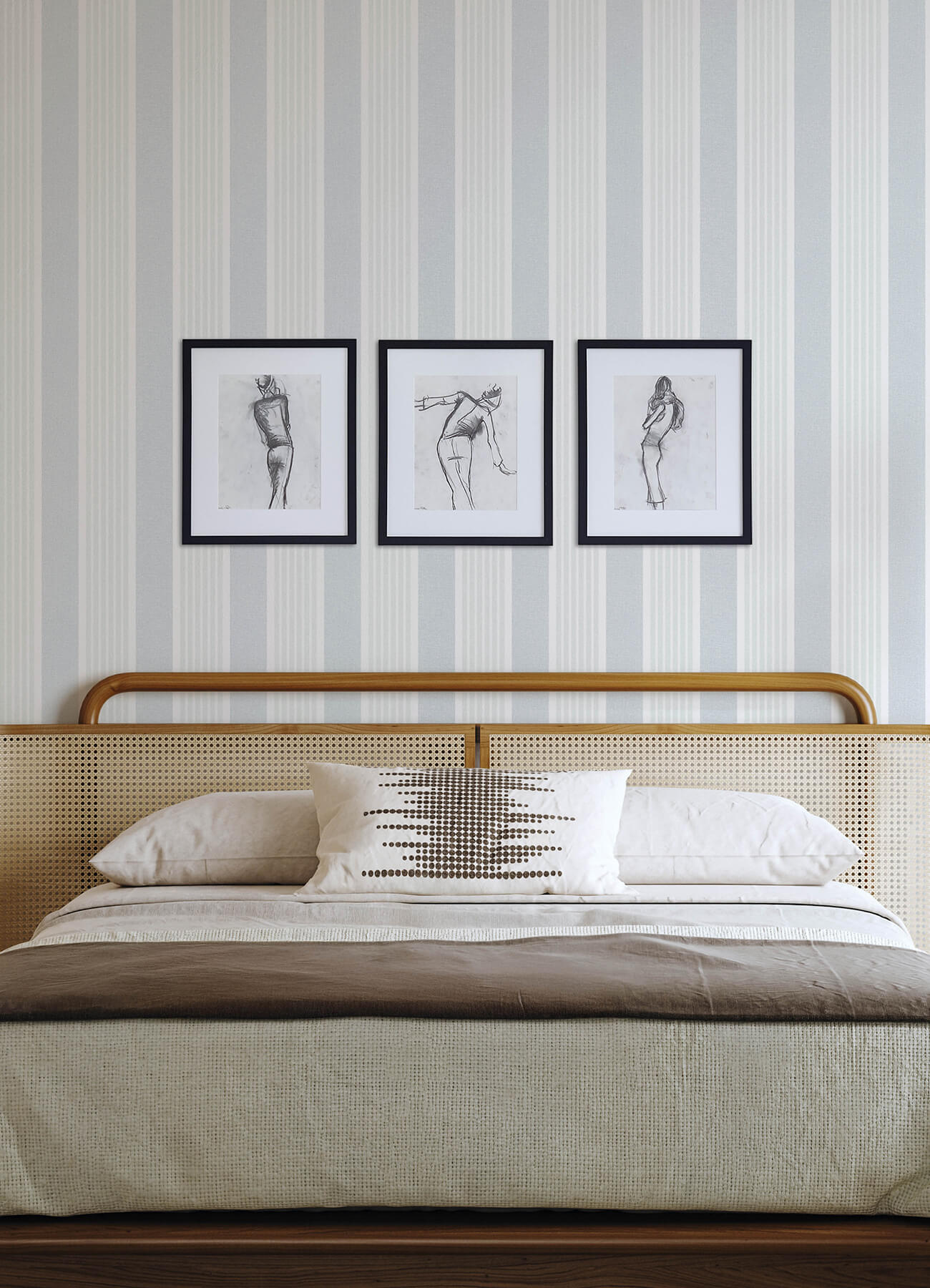 bingley-light-blue-embellished-stripe-wallpaper-york-wallcoverings-4192-83436 - York Wallcoverings Wallpaper