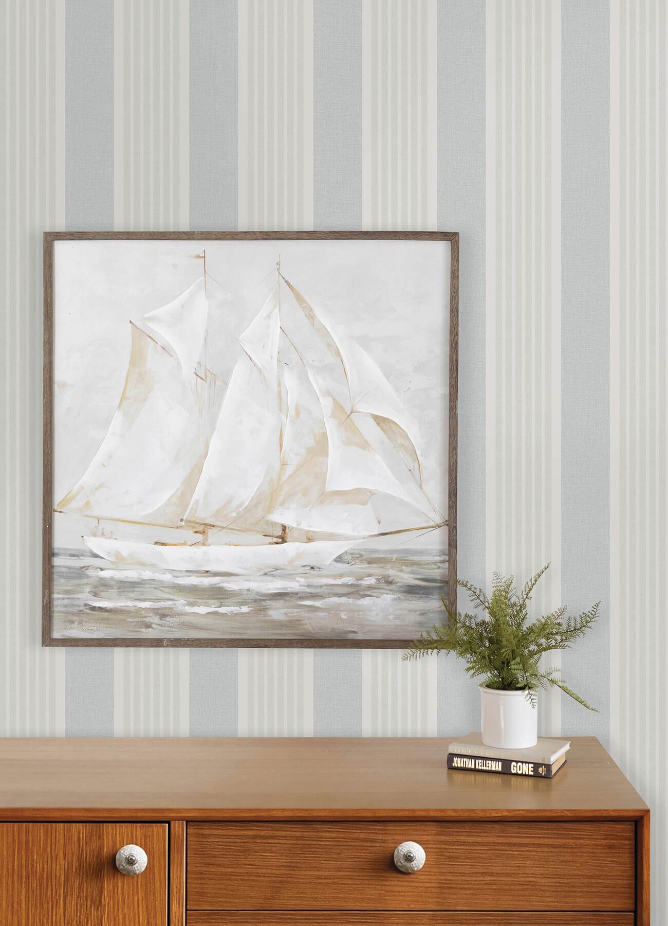 bingley-light-blue-embellished-stripe-wallpaper-york-wallcoverings-4192-83436 - York Wallcoverings Wallpaper