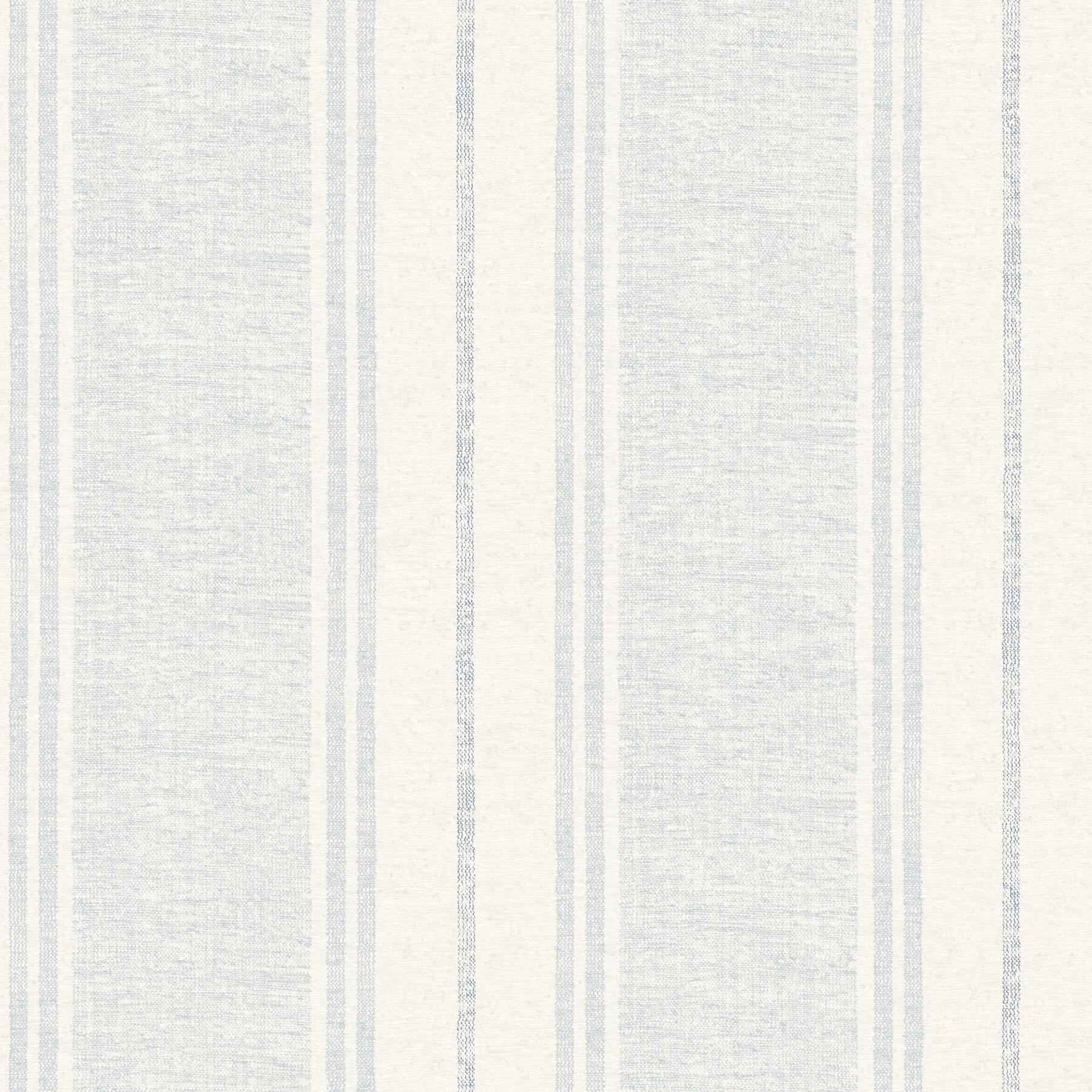 Maddox Sky Blue Flannel Stripe Wallpaper - York Wallcoverings - 4192-83439 - York Wallcoverings Wallpaper