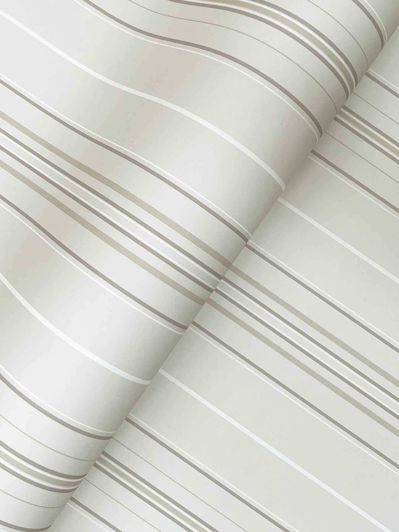 Lascelle Light Grey Modern Pinstripe Wallpaper - York Wallcoverings - 4192-83451 - York Wallcoverings Wallpaper