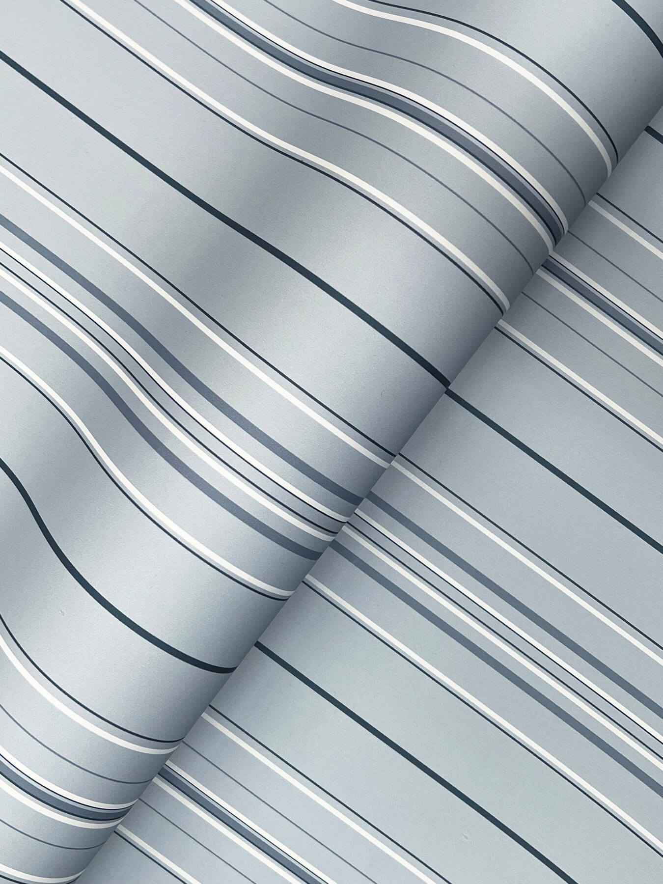 Lascelle Light Blue Modern Pinstripe Wallpaper - York Wallcoverings - 4192-83452 - York Wallcoverings Wallpaper