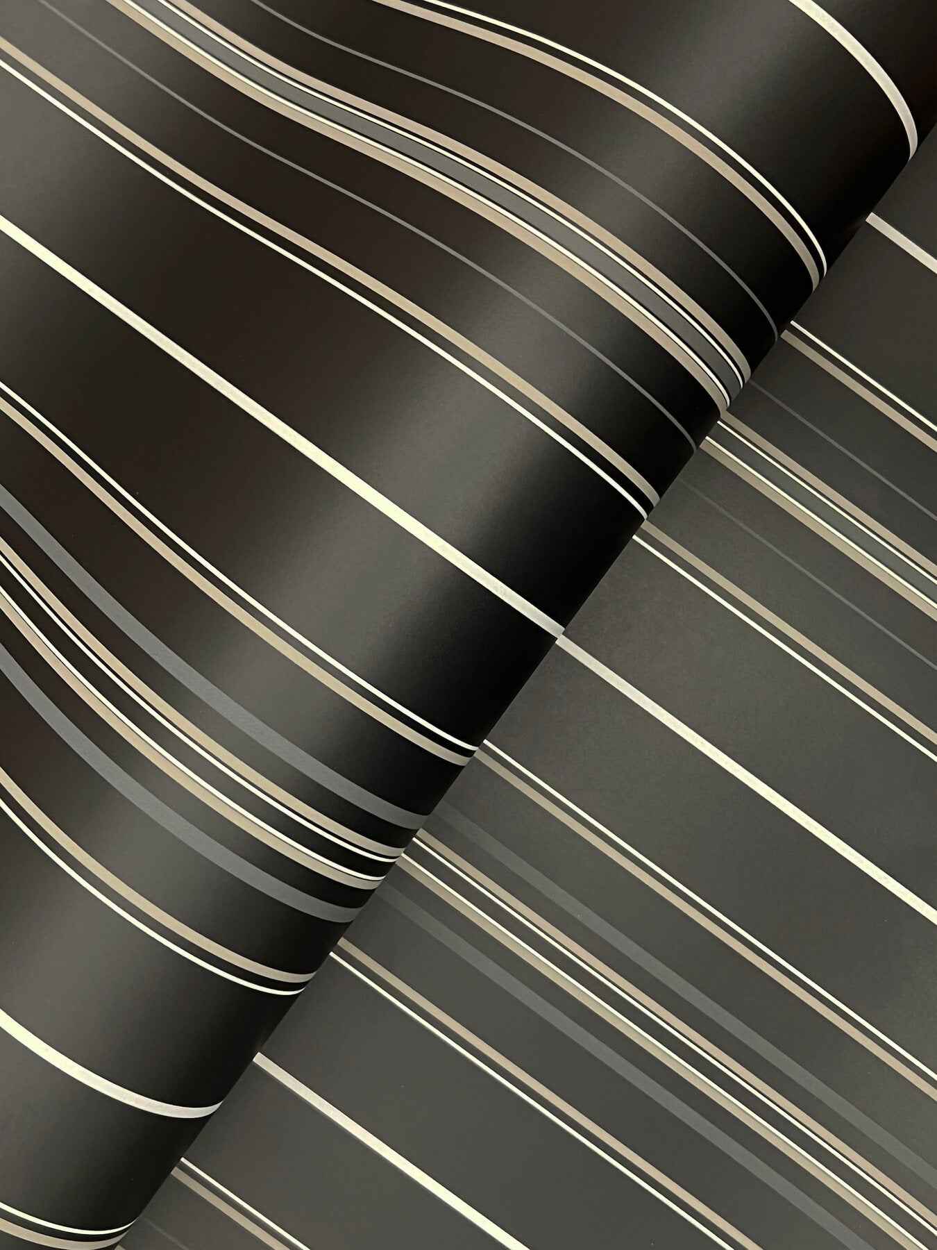 Lascelle Black Modern Pinstripe Wallpaper - York Wallcoverings - 4192-83453 - York Wallcoverings Wallpaper