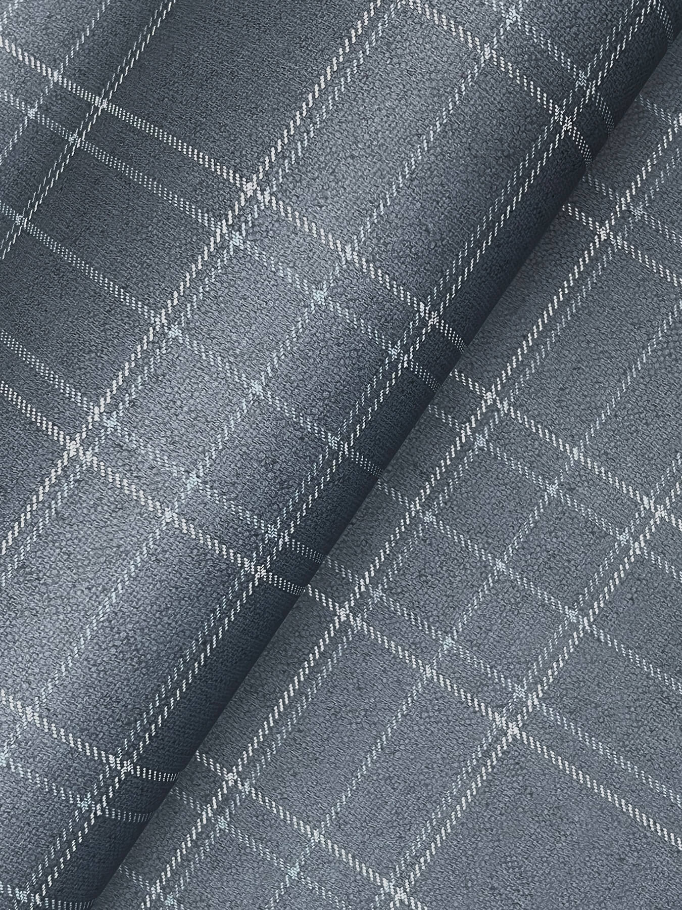 fox-hollow-dark-blue-dashed-plaid-wallpaper-york-wallcoverings-4192-83458 - York Wallcoverings Wallpaper