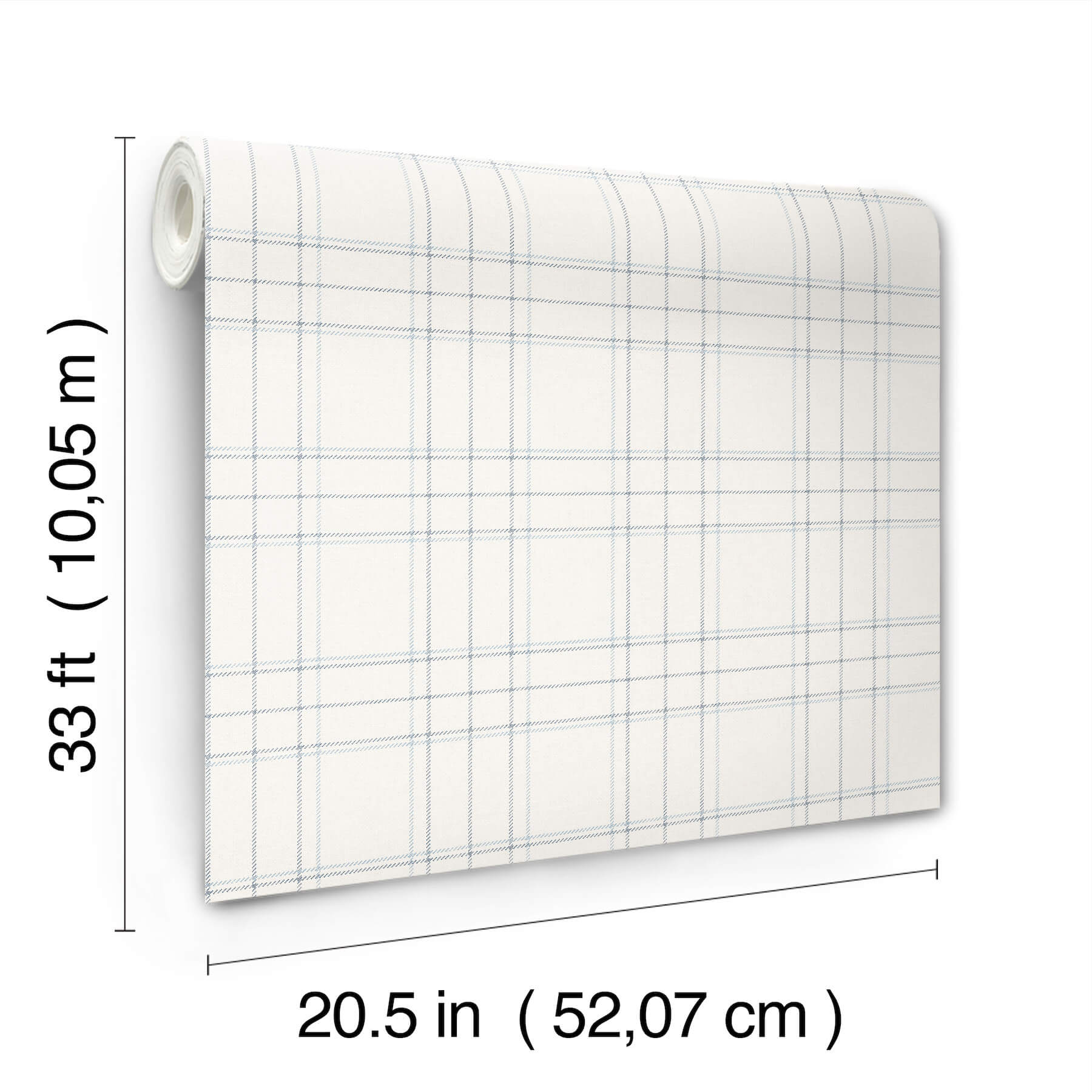 fox-hollow-white-dashed-plaid-wallpaper-york-wallcoverings-4192-83460 - York Wallcoverings Wallpaper
