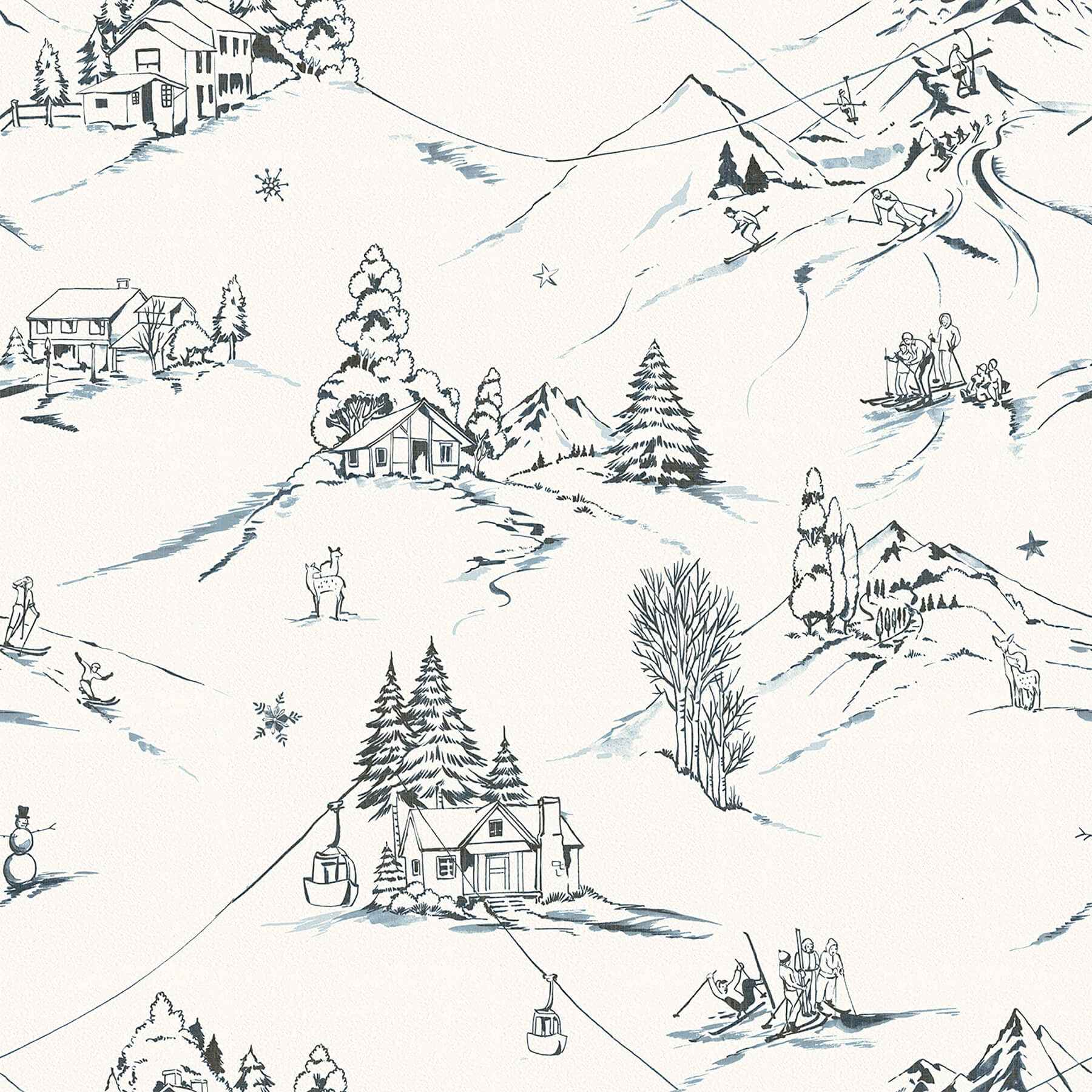 Mountain Side Blue Peel and Stick Wallpaper - York Wallcoverings - NUS6626 - York Wallcoverings Wallpaper