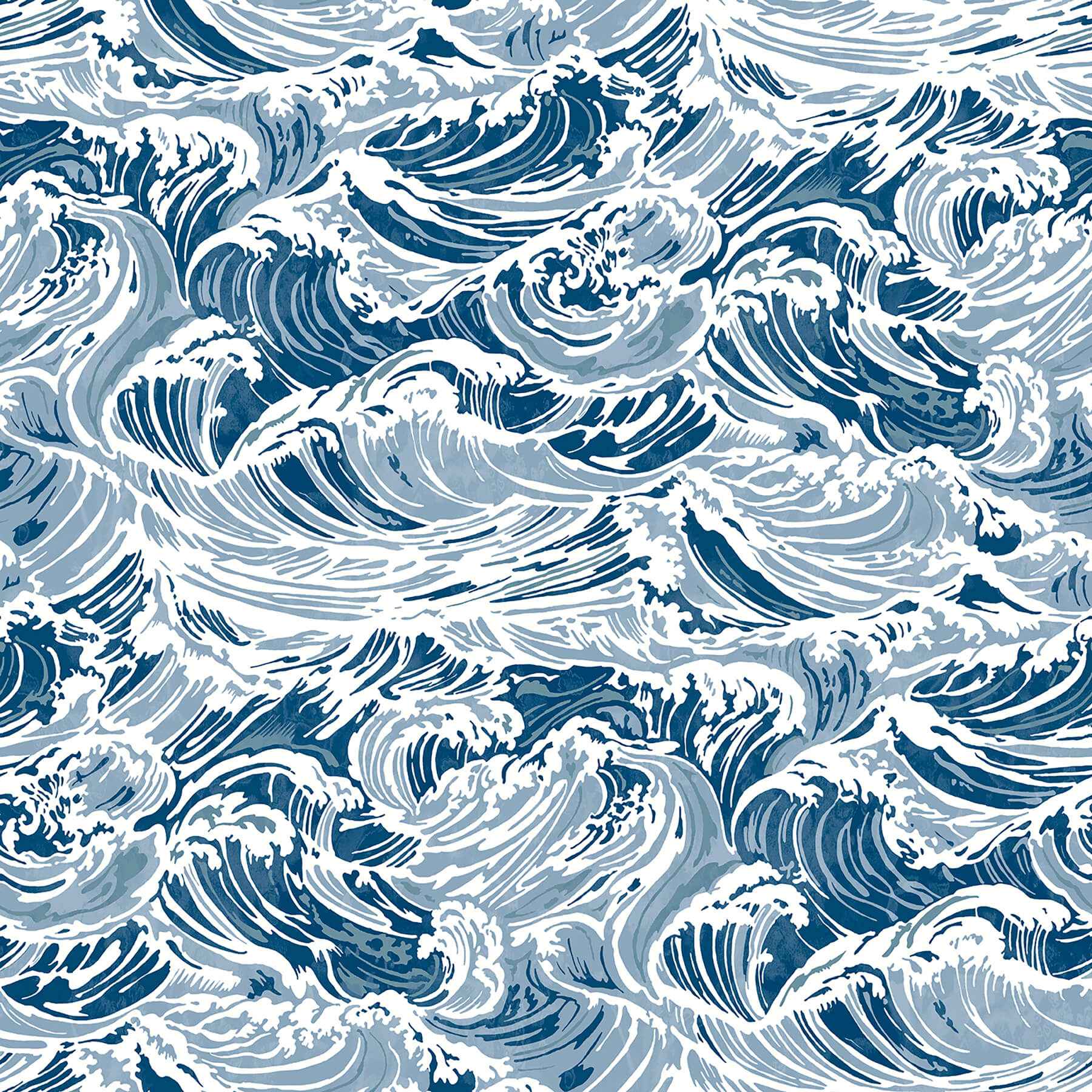 Crashing Waves Navy Peel and Stick Wallpaper - York Wallcoverings - NUS6629 - York Wallcoverings Wallpaper