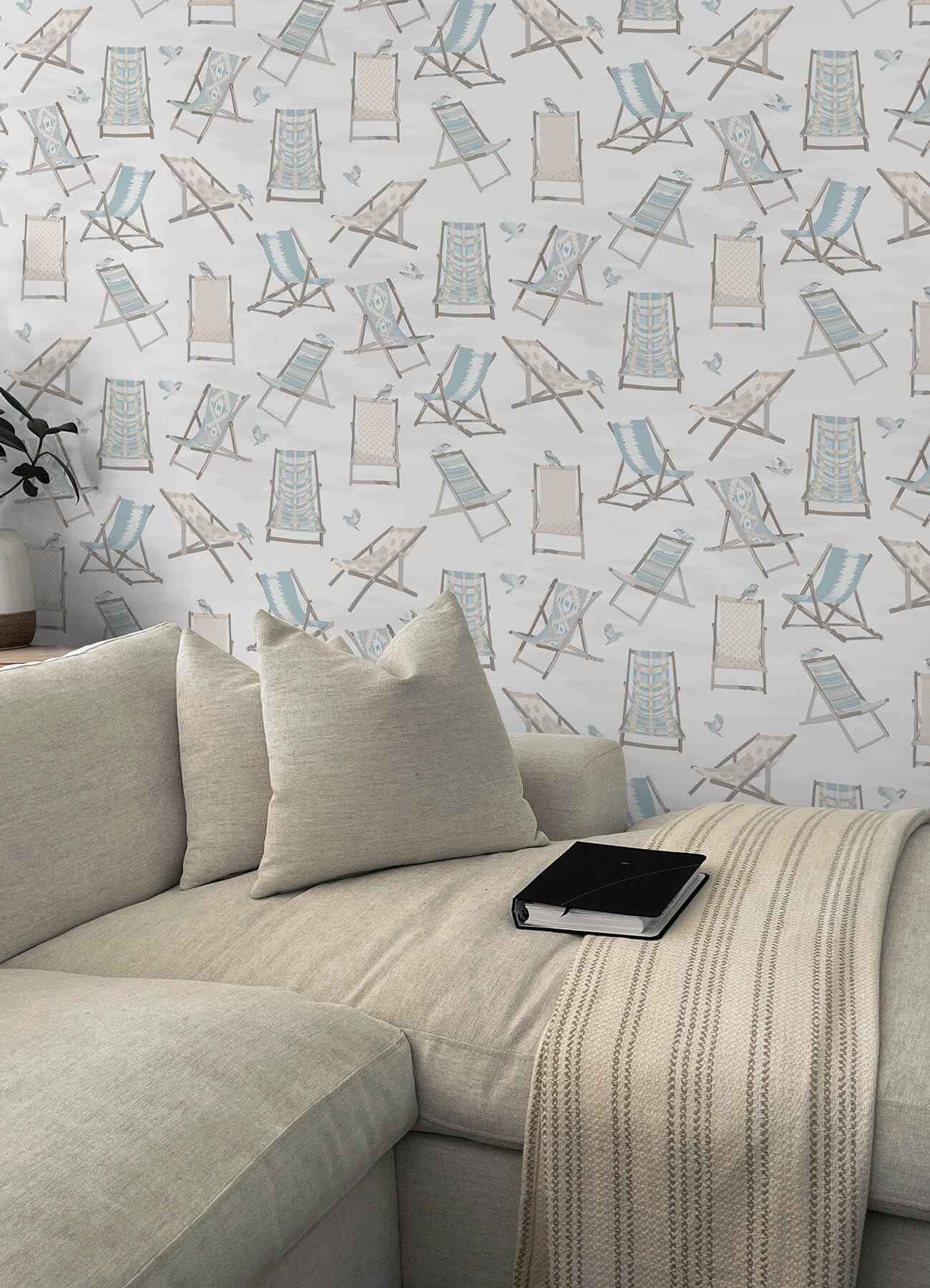 Just Lounging Sand Peel and Stick Wallpaper - York Wallcoverings - NUS6633 - York Wallcoverings Wallpaper