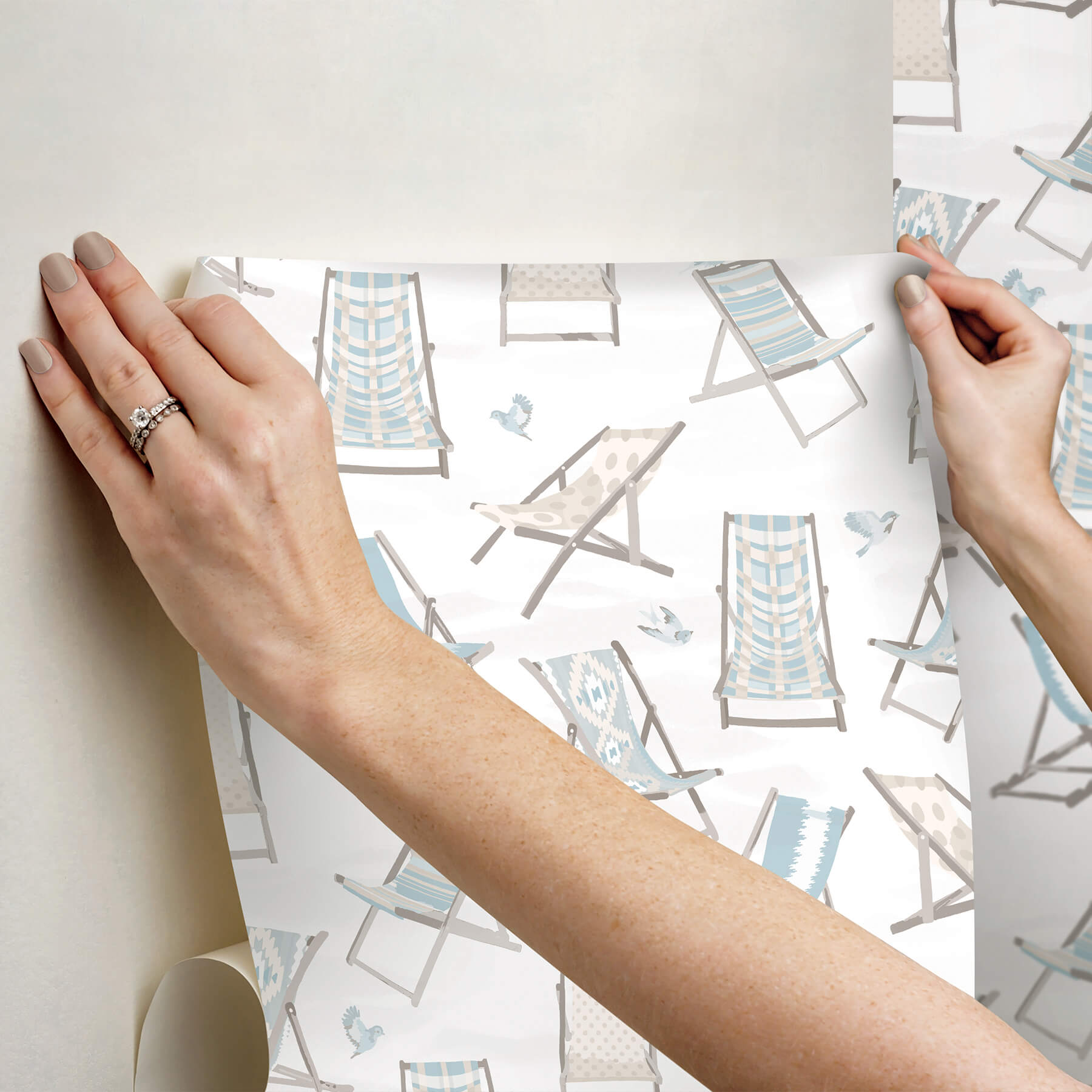 just-lounging-sand-peel-and-stick-wallpaper-york-wallcoverings-nus6633 - York Wallcoverings Wallpaper