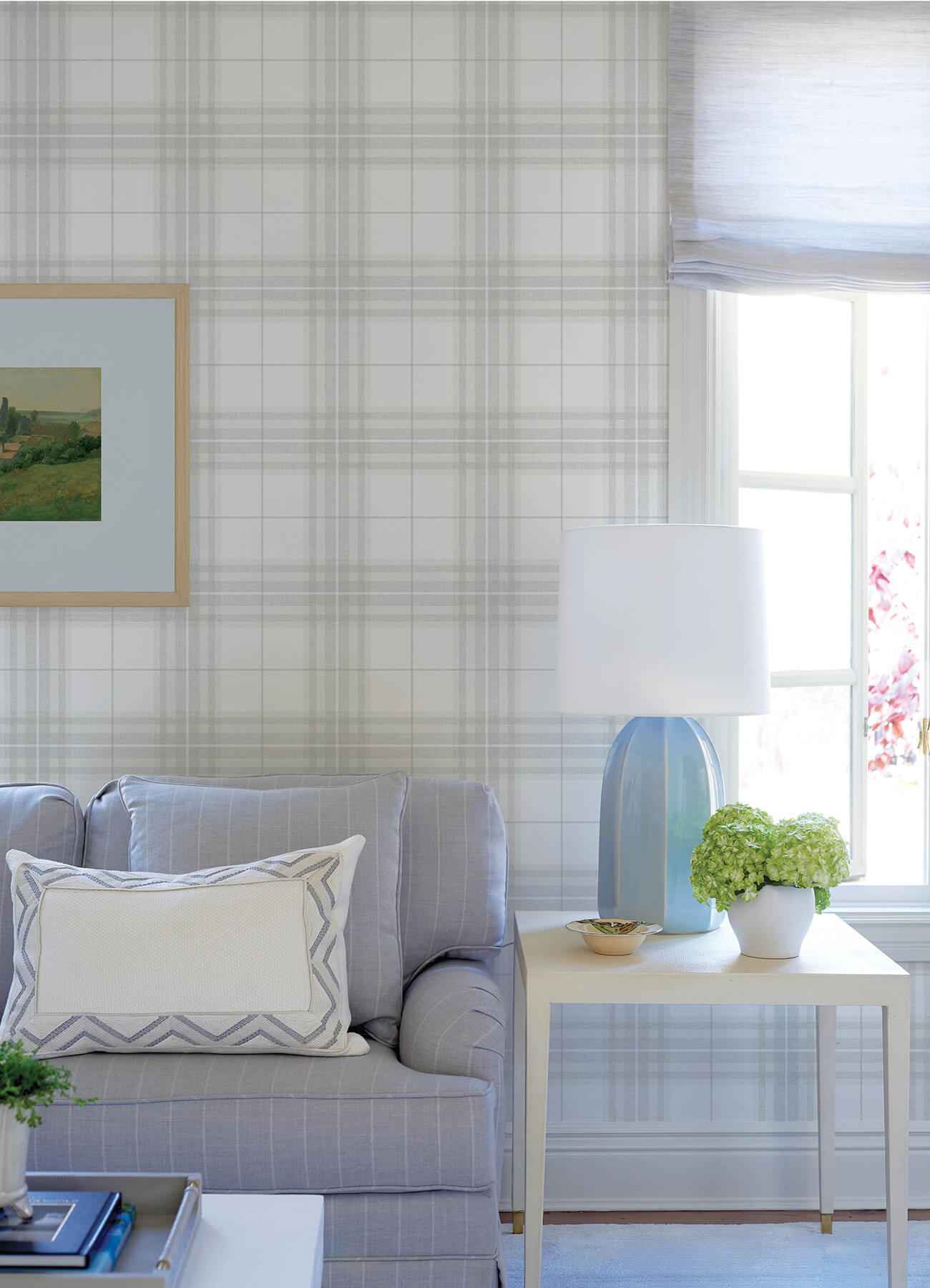 Cabin Check Grey Plaid Wallpaper - York Wallcoverings - 4192-27693 - York Wallcoverings Wallpaper