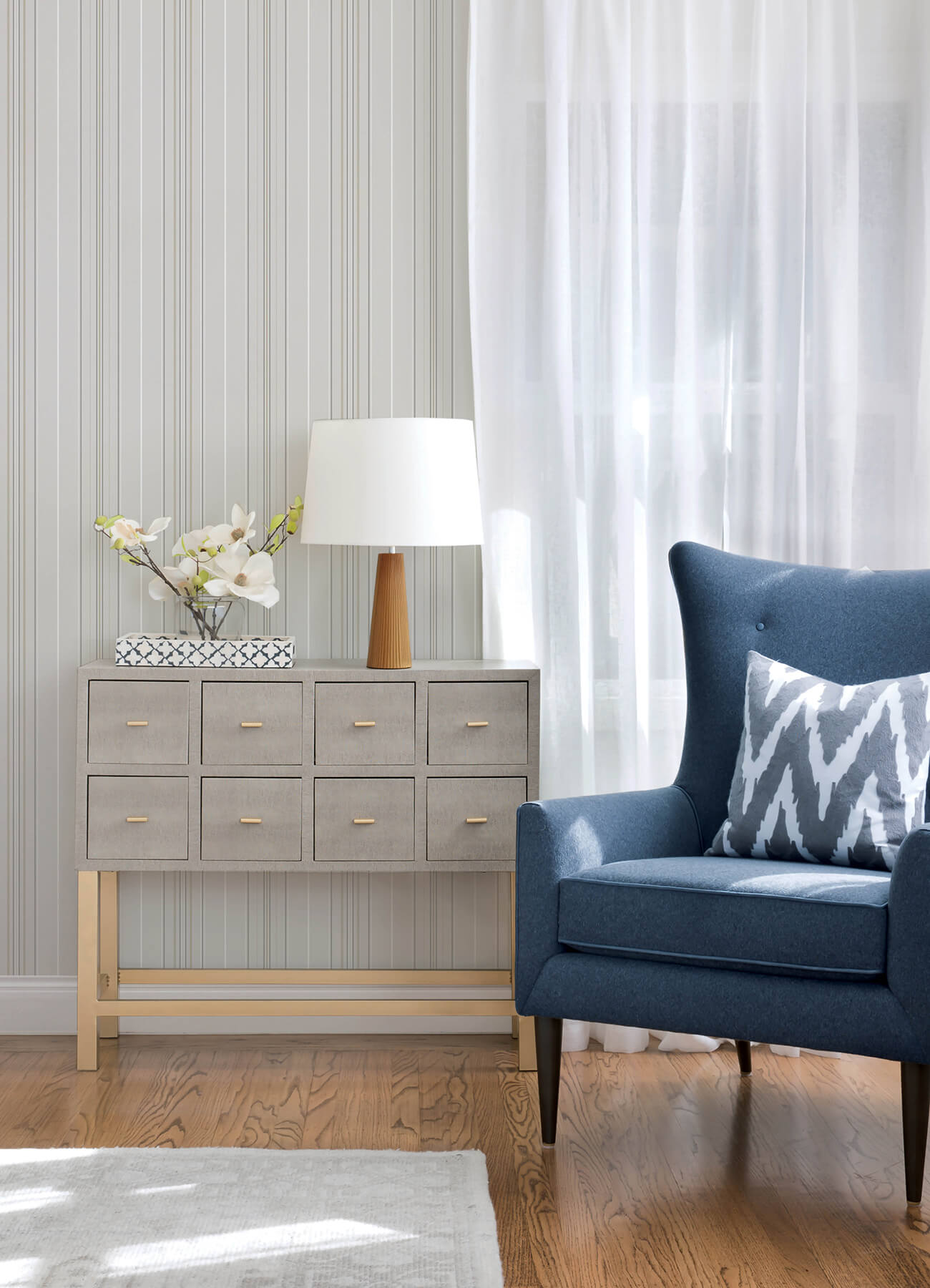 lascelle-light-grey-modern-pinstripe-wallpaper-york-wallcoverings-4192-83451 - York Wallcoverings Wallpaper