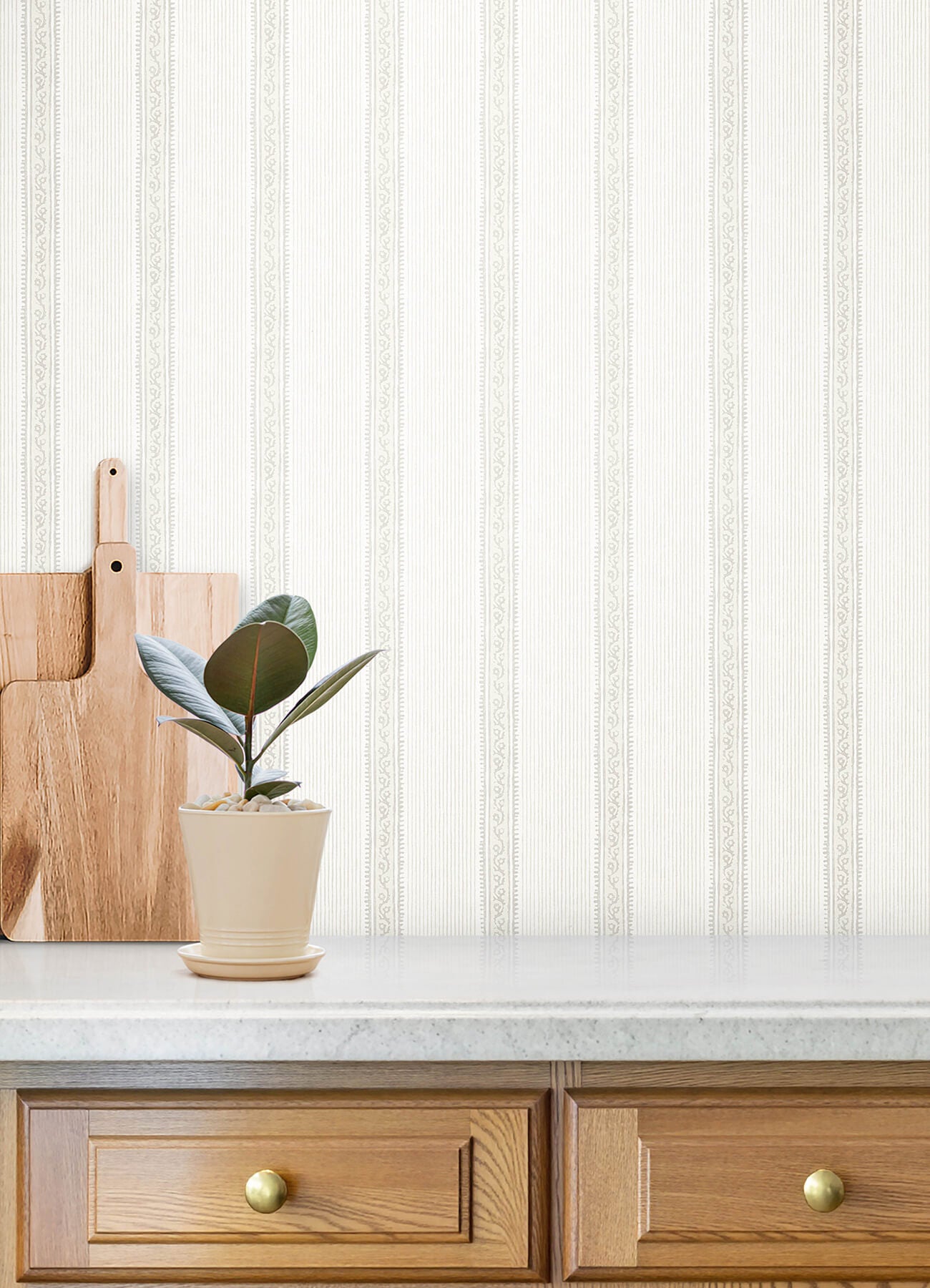 mandevilla-beige-vine-stripe-wallpaper-york-wallcoverings-4192-27691 - York Wallcoverings Wallpaper