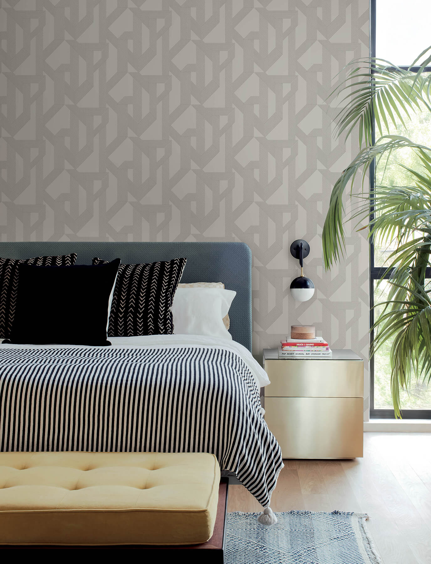 franz-dove-geometric-wallpaper-york-wallcoverings-4198-27800 - York Wallcoverings Wallpaper