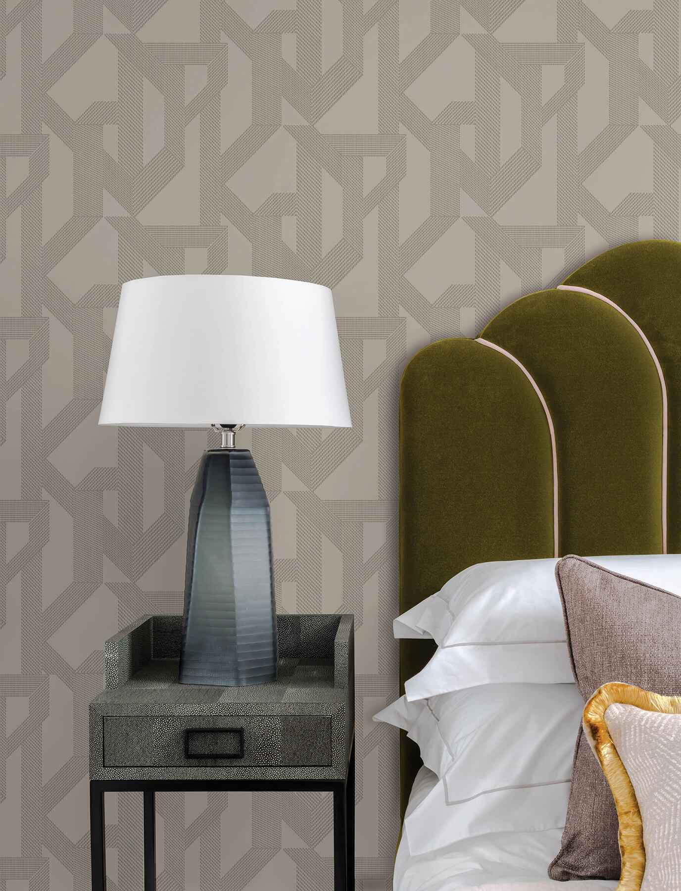 Franz Dove Geometric Wallpaper - York Wallcoverings - 4198-27800 - York Wallcoverings Wallpaper