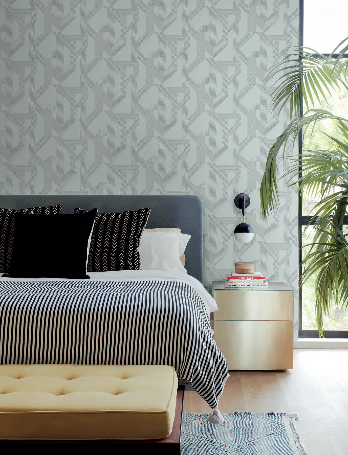 franz-light-blue-geometric-wallpaper-york-wallcoverings-4198-27801 - York Wallcoverings Wallpaper