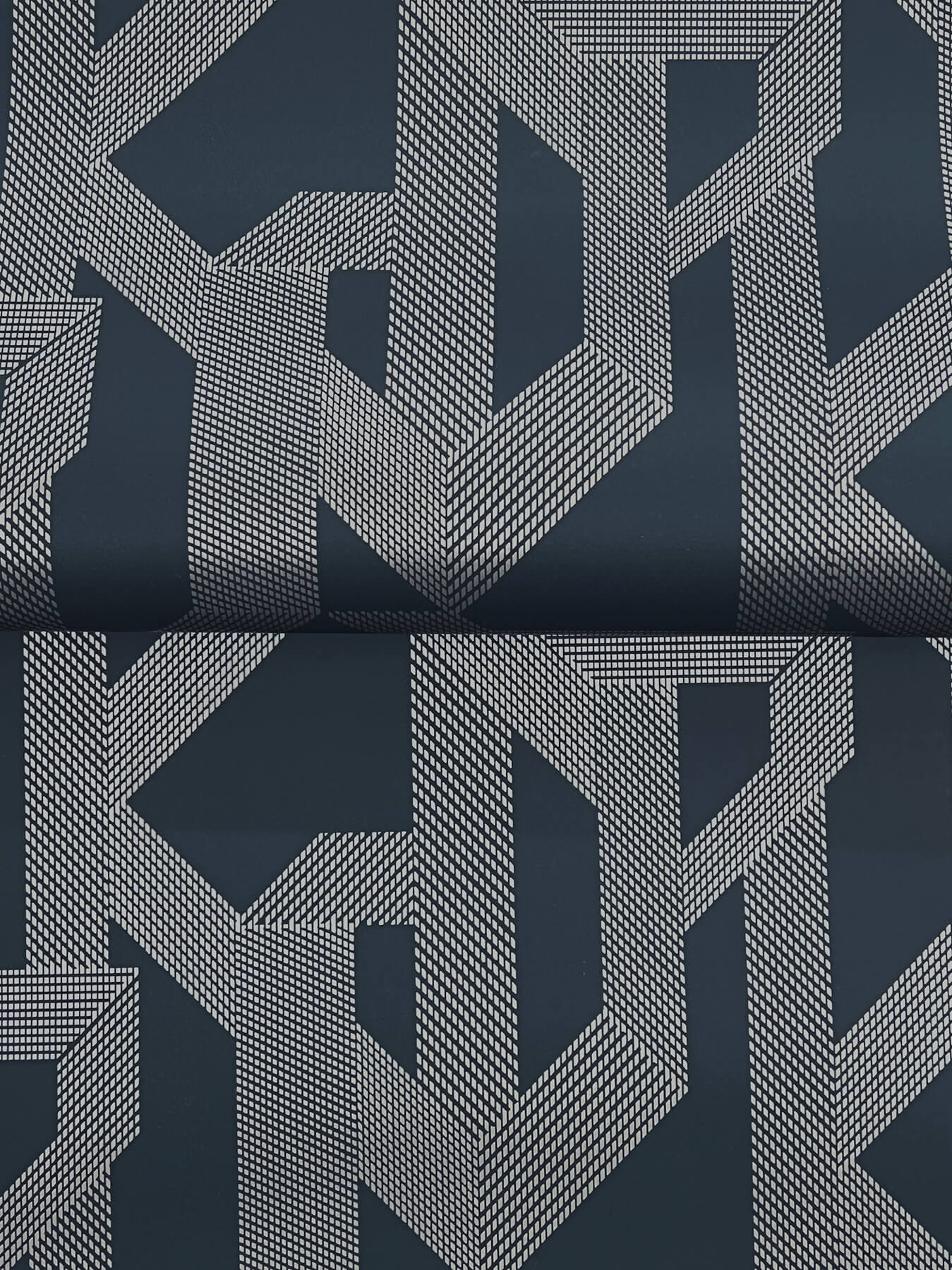 franz-navy-geometric-wallpaper-york-wallcoverings-4198-27802 - York Wallcoverings Wallpaper