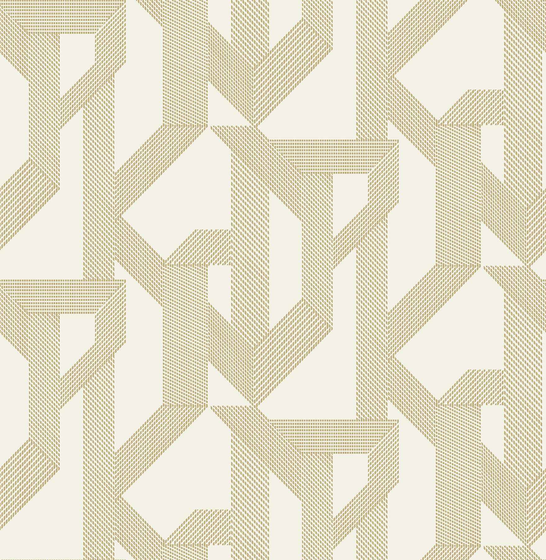 Franz Gold Geometric Wallpaper - York Wallcoverings - 4198-27803