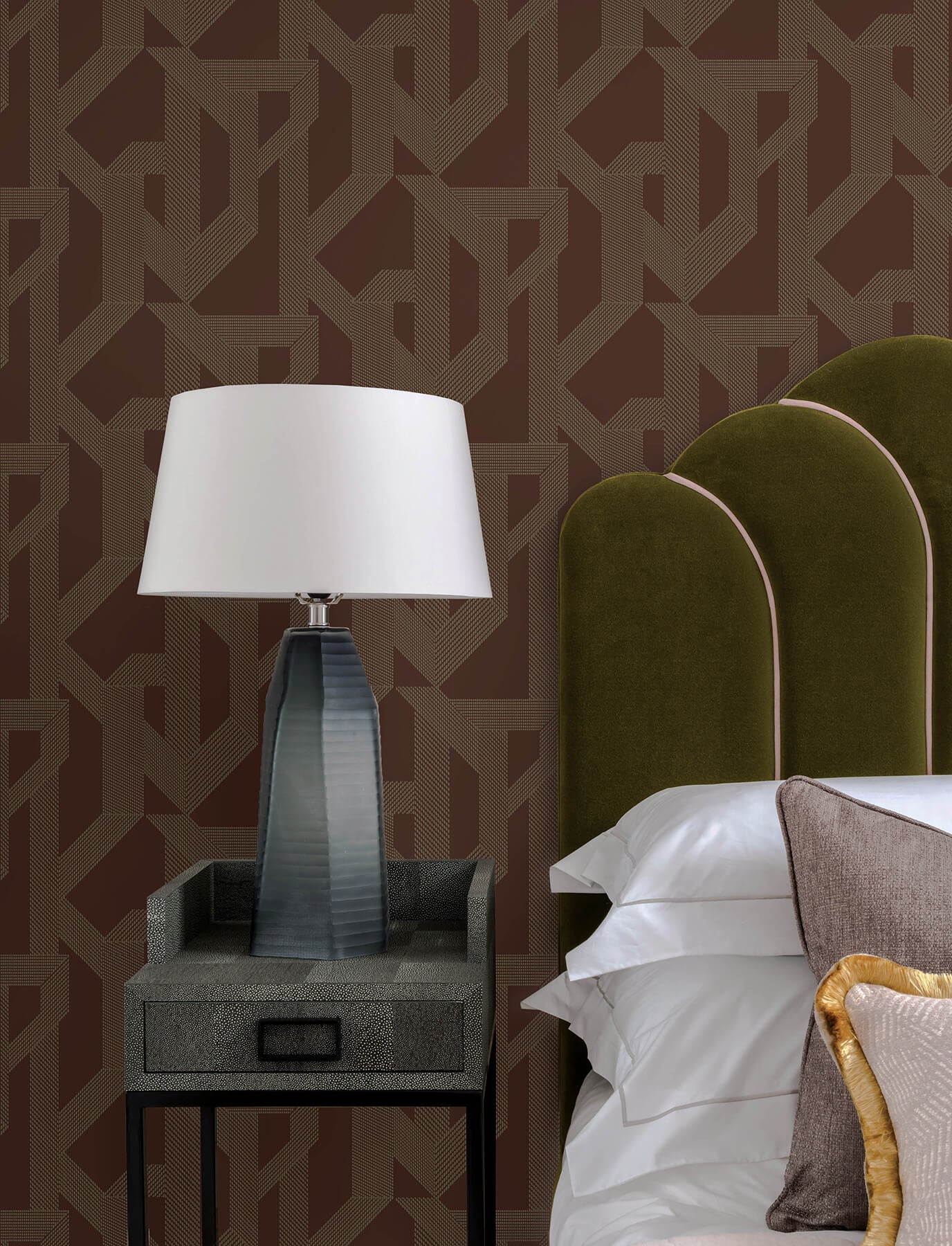 franz-maroon-geometric-wallpaper-york-wallcoverings-4198-27804 - York Wallcoverings Wallpaper