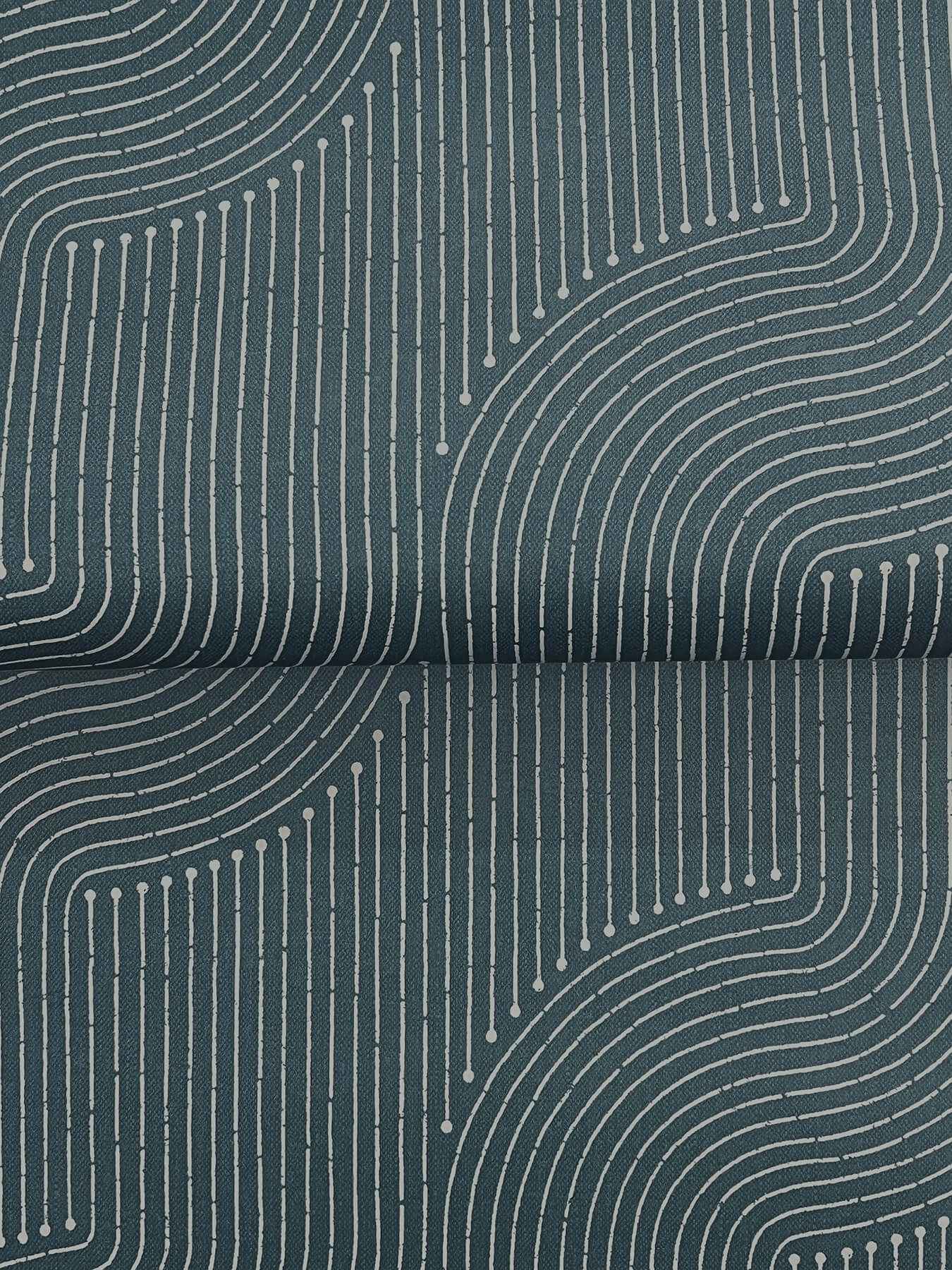 Braddock Teal Rhythmic Flow Wallpaper - York Wallcoverings - 4198-27806 - York Wallcoverings Wallpaper