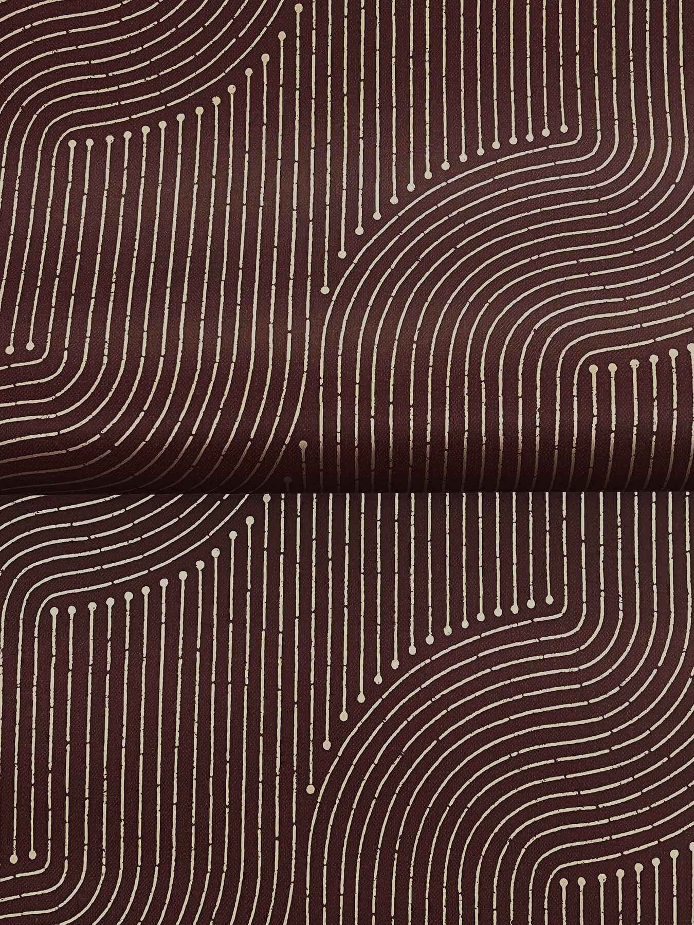 Braddock Merlot Rhythmic Flow Wallpaper - York Wallcoverings - 4198-27807 - York Wallcoverings Wallpaper