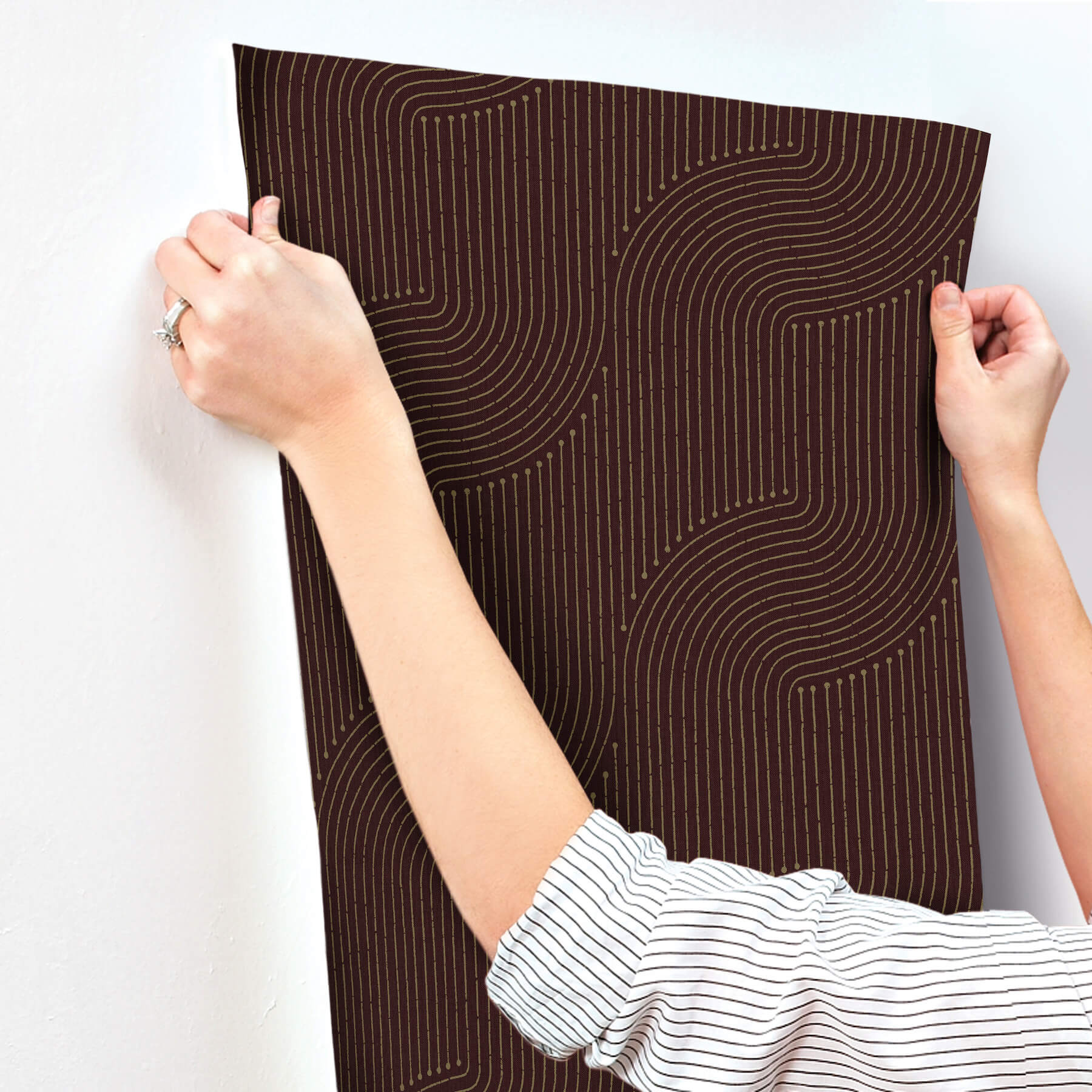 braddock-merlot-rhythmic-flow-wallpaper-york-wallcoverings-4198-27807 - York Wallcoverings Wallpaper