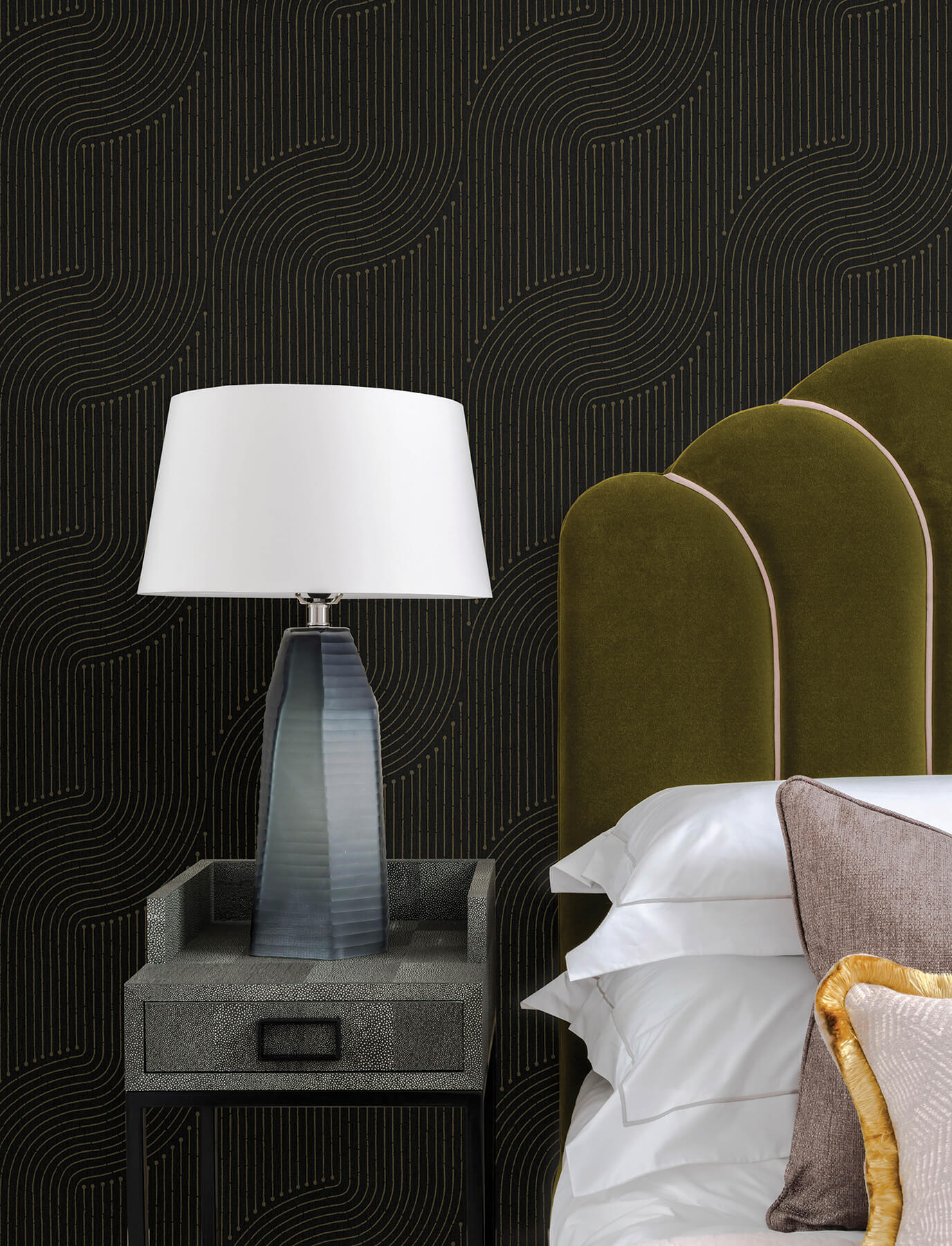 braddock-black-rhythmic-flow-wallpaper-york-wallcoverings-4198-27808 - York Wallcoverings Wallpaper