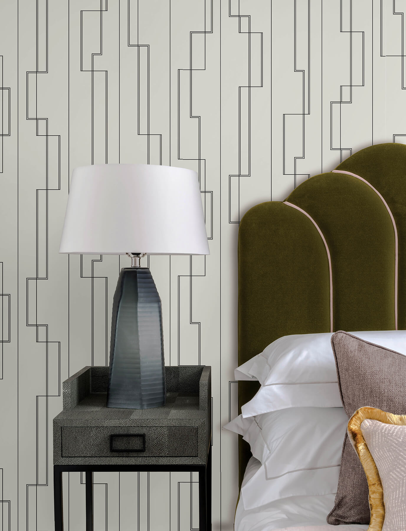 anson-black-deco-detailing-wallpaper-york-wallcoverings-4198-27811 - York Wallcoverings Wallpaper