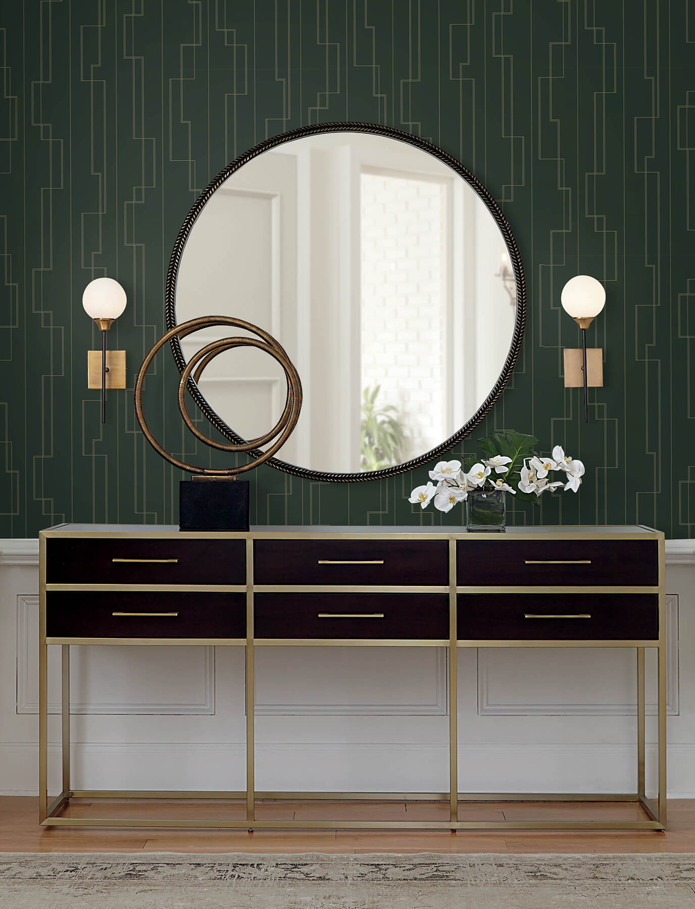 anson-evergreen-deco-detailing-wallpaper-york-wallcoverings-4198-27814 - York Wallcoverings Wallpaper