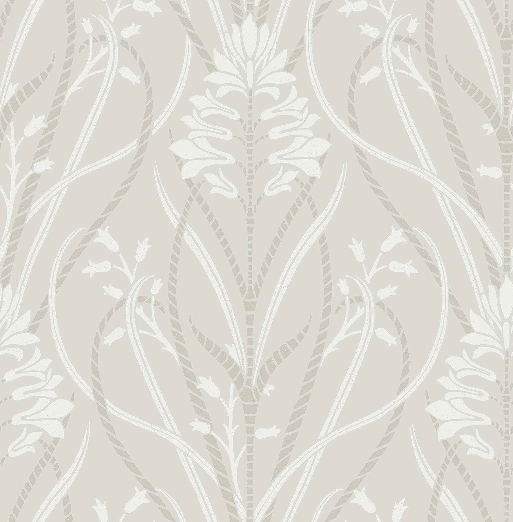 Rosalind Dove Iris Damask Wallpaper - York Wallcoverings - 4198-27819 - York Wallcoverings Wallpaper