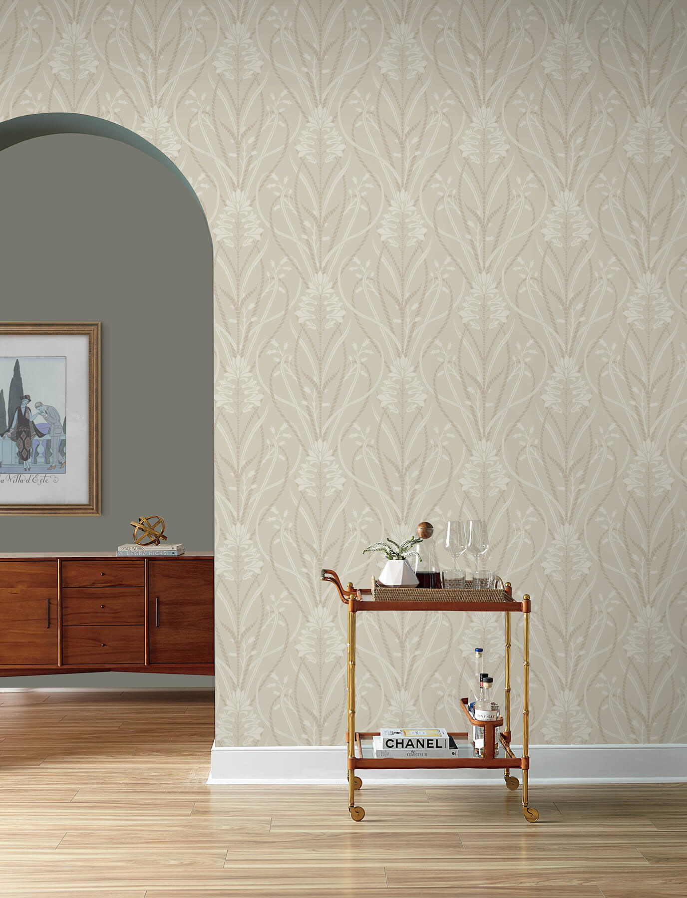 rosalind-dove-iris-damask-wallpaper-york-wallcoverings-4198-27819 - York Wallcoverings Wallpaper