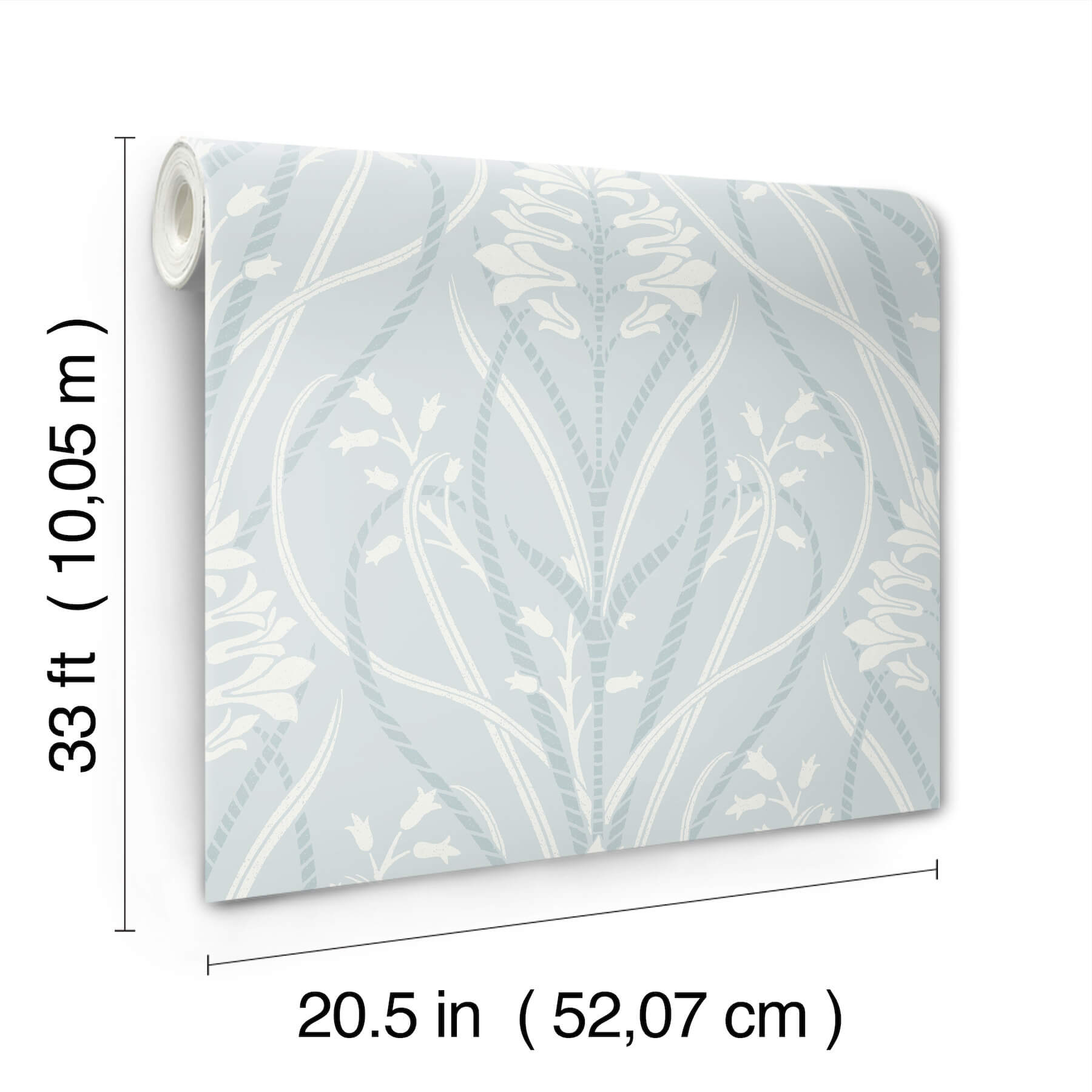 rosalind-sky-blue-iris-damask-wallpaper-york-wallcoverings-4198-27821 - York Wallcoverings Wallpaper