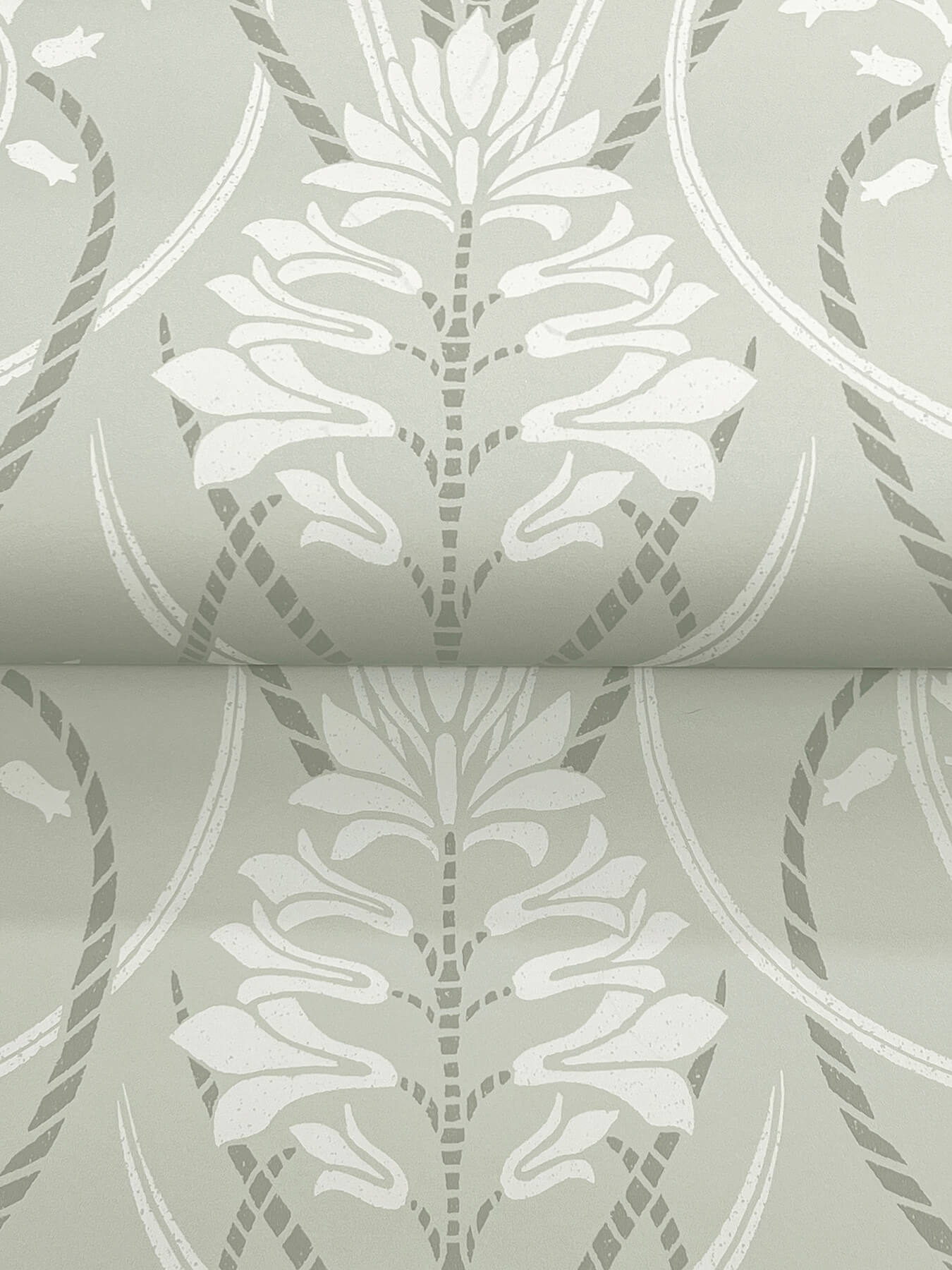 rosalind-sage-iris-damask-wallpaper-york-wallcoverings-4198-27822 - York Wallcoverings Wallpaper