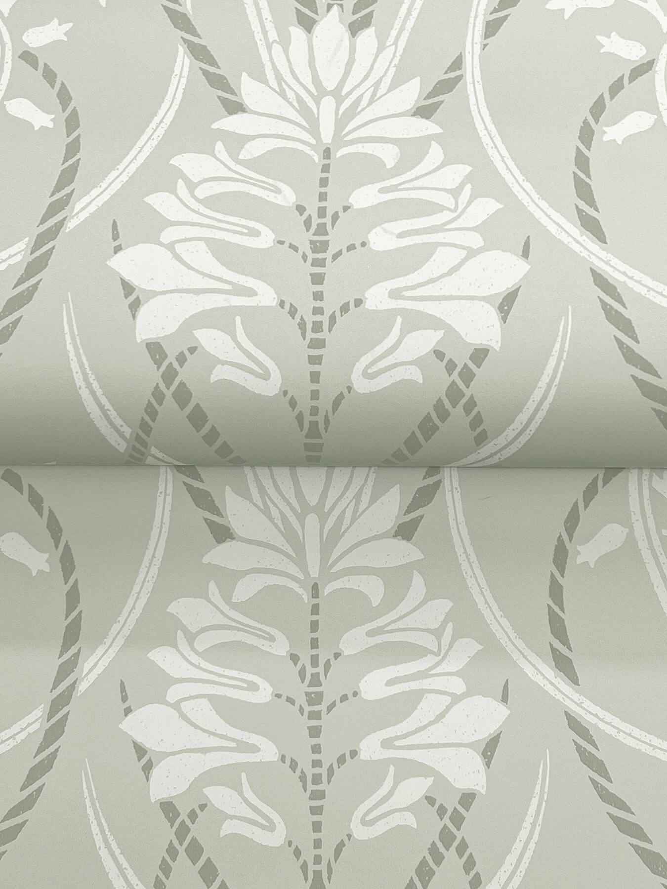 Rosalind Sage Iris Damask Wallpaper - York Wallcoverings - 4198-27822 - York Wallcoverings Wallpaper