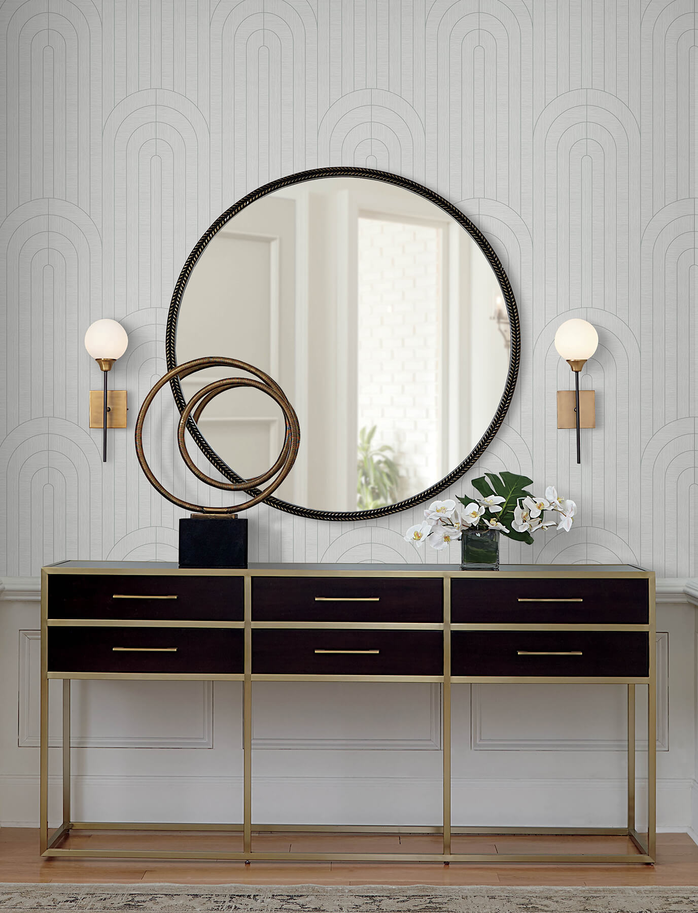 declan-dove-textured-arches-wallpaper-york-wallcoverings-4198-27823 - York Wallcoverings Wallpaper