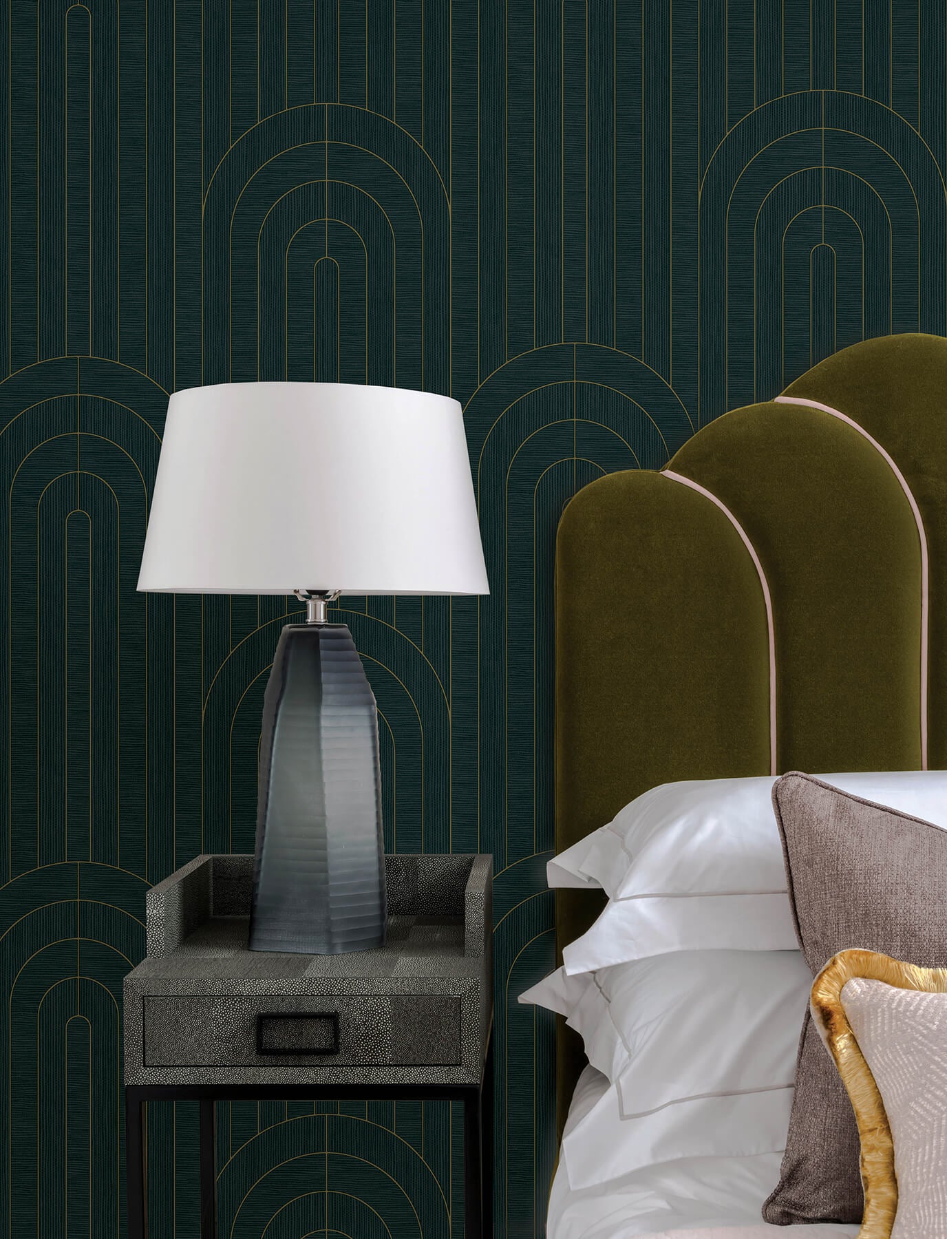 declan-teal-textured-arches-wallpaper-york-wallcoverings-4198-27824 - York Wallcoverings Wallpaper