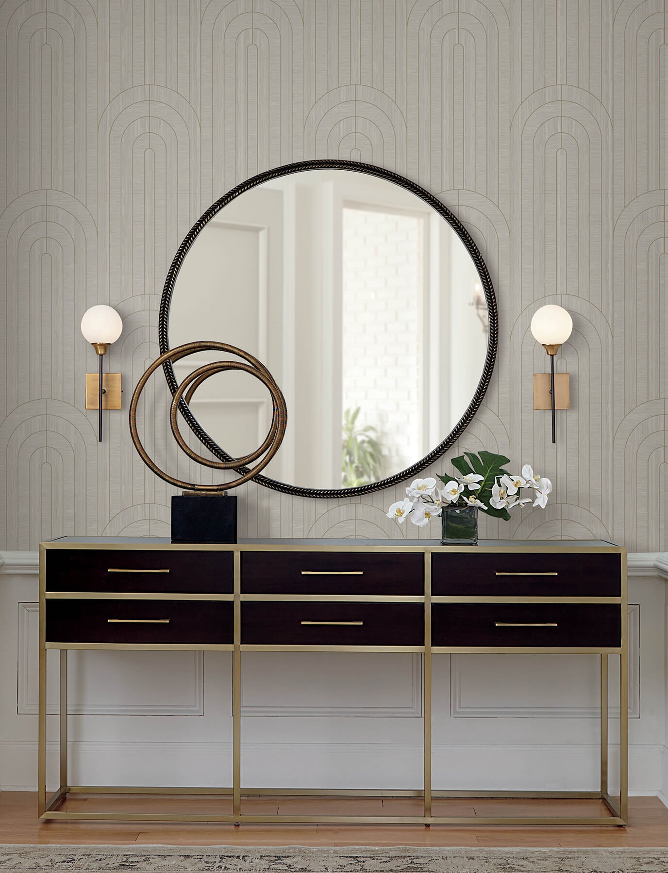 declan-neutral-textured-arches-wallpaper-york-wallcoverings-4198-27826 - York Wallcoverings Wallpaper