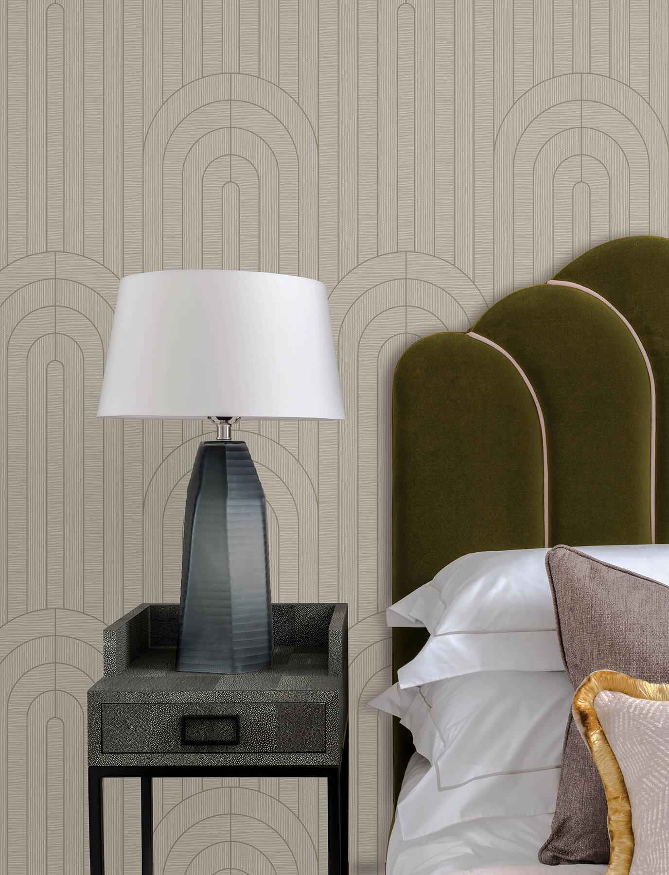 Declan Neutral Textured Arches Wallpaper - York Wallcoverings - 4198-27826 - York Wallcoverings Wallpaper