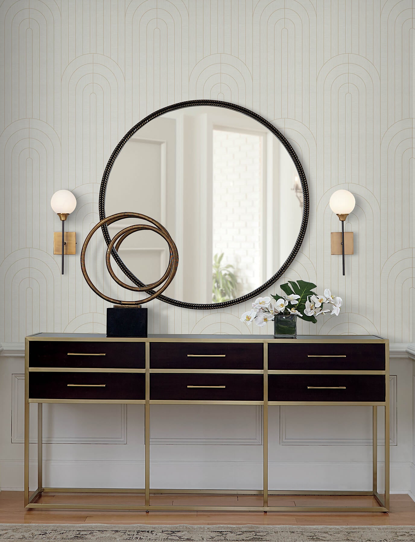 declan-ivory-textured-arches-wallpaper-york-wallcoverings-4198-27827 - York Wallcoverings Wallpaper