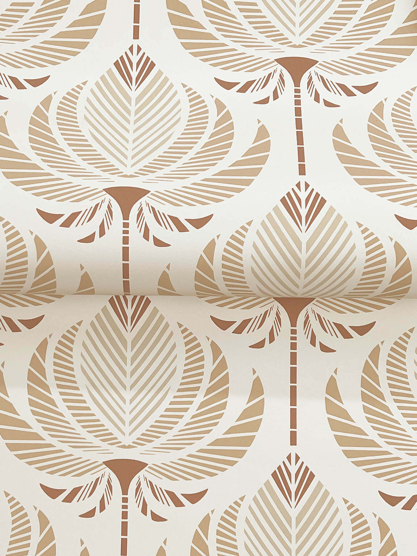ferrenby-apricot-floral-fan-wallpaper-york-wallcoverings-4198-27829 - York Wallcoverings Wallpaper