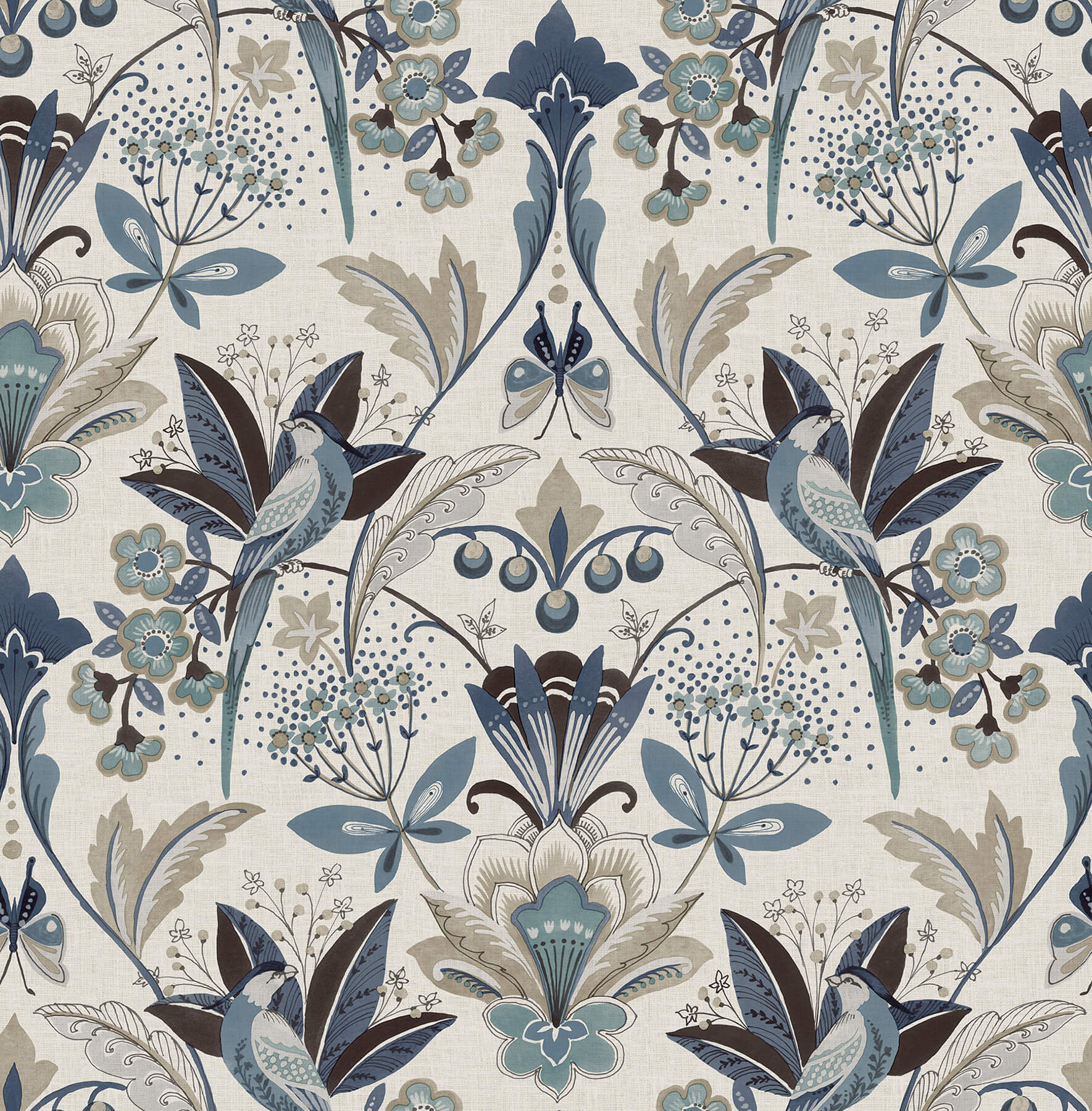 bernadette-blue-garden-wilderness-wallpaper-york-wallcoverings-4198-27835 - York Wallcoverings Wallpaper