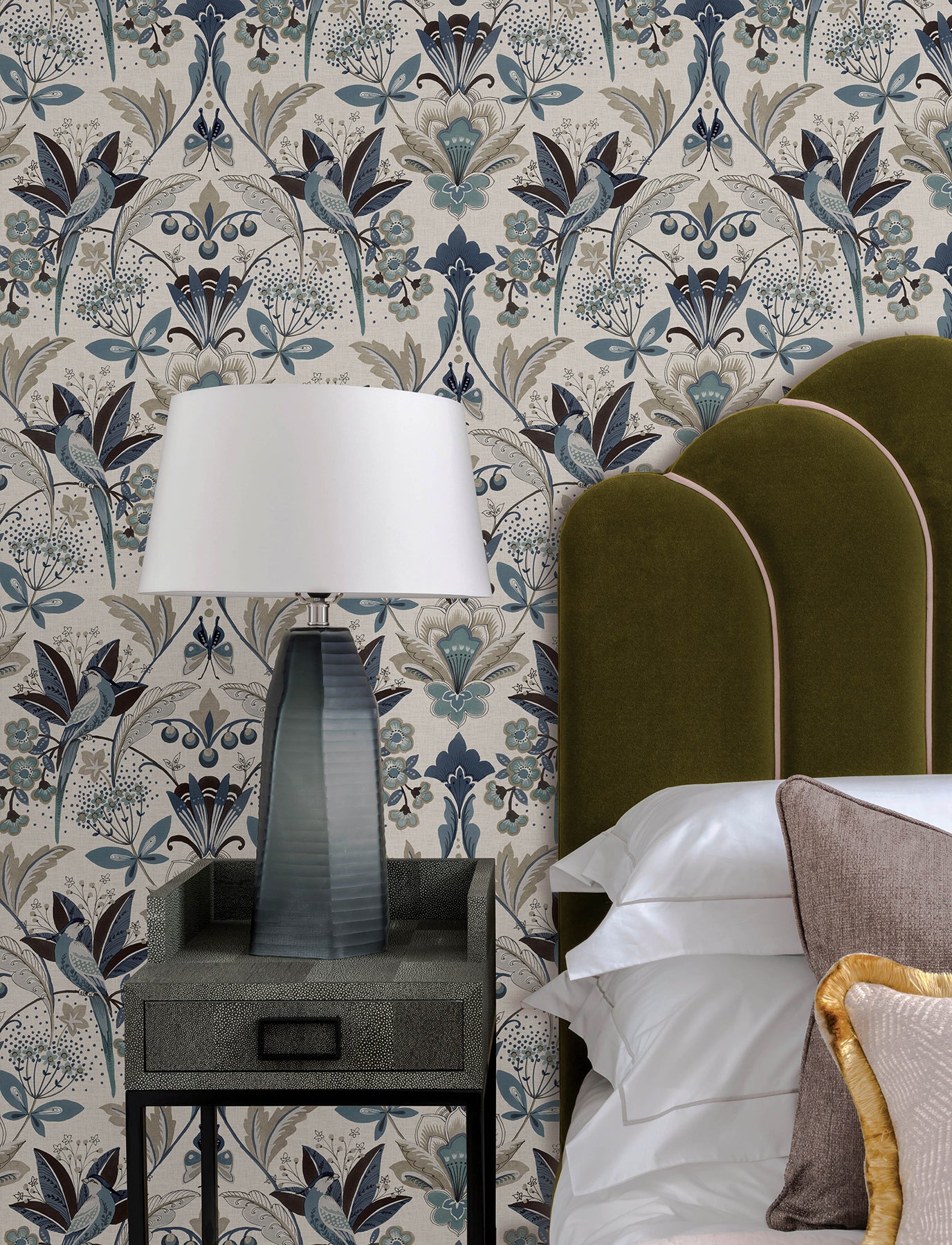 Bernadette Blue Garden Wilderness Wallpaper - York Wallcoverings - 4198-27835 - York Wallcoverings Wallpaper