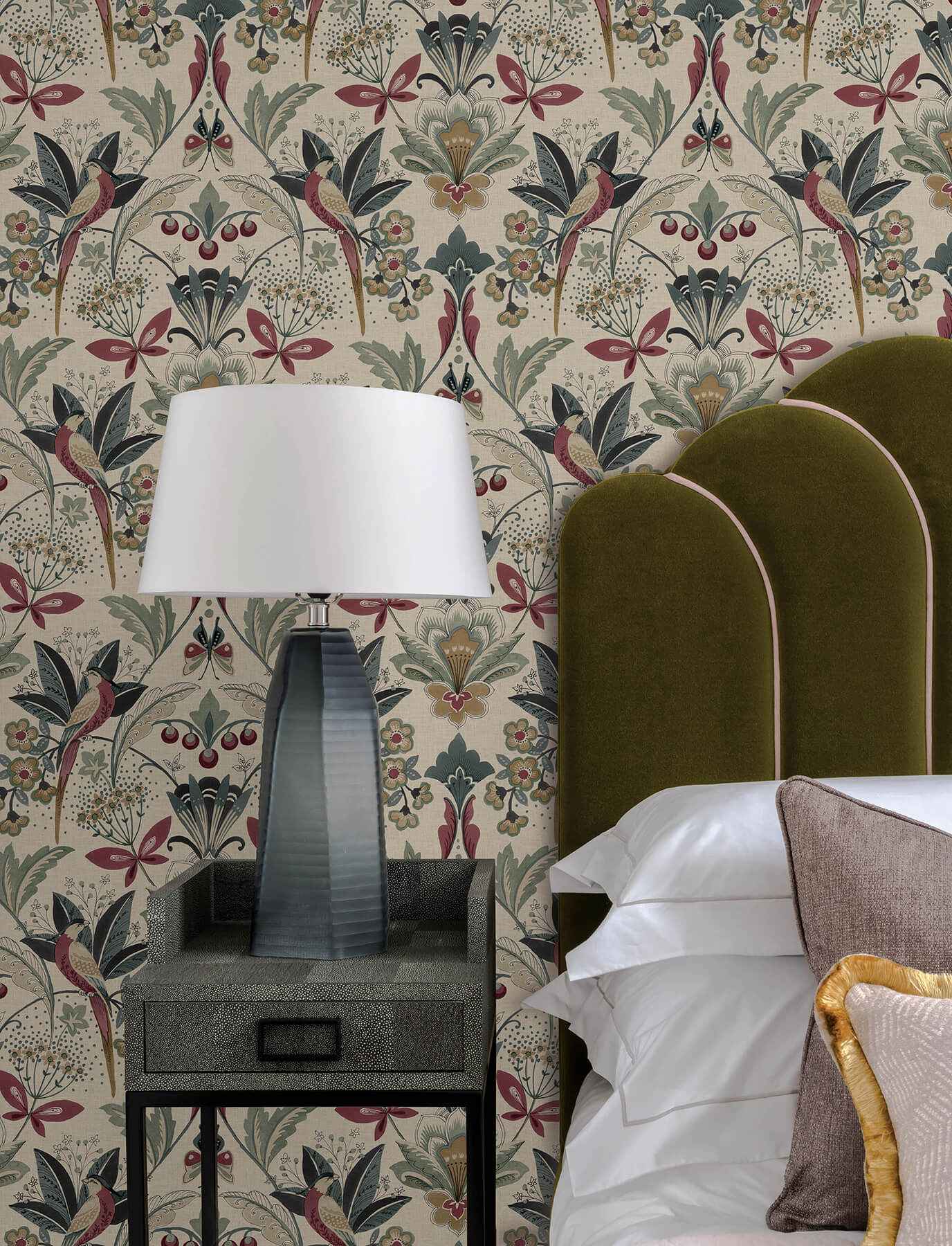 Bernadette Merlot Garden Wilderness Wallpaper - York Wallcoverings - 4198-27836 - York Wallcoverings Wallpaper