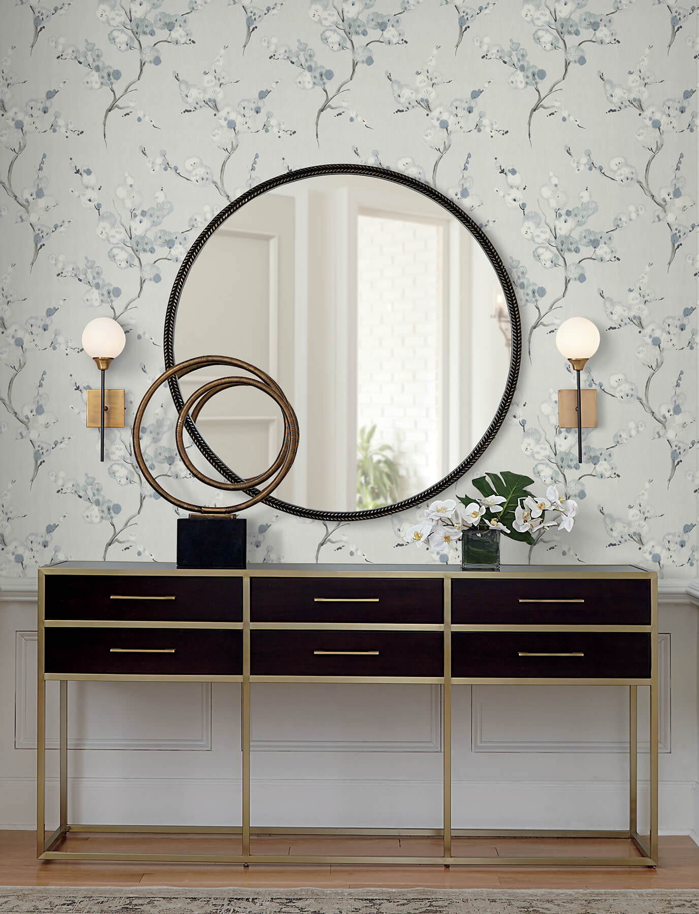 bliss-sky-blue-blossom-wallpaper-york-wallcoverings-4198-27844 - York Wallcoverings Wallpaper