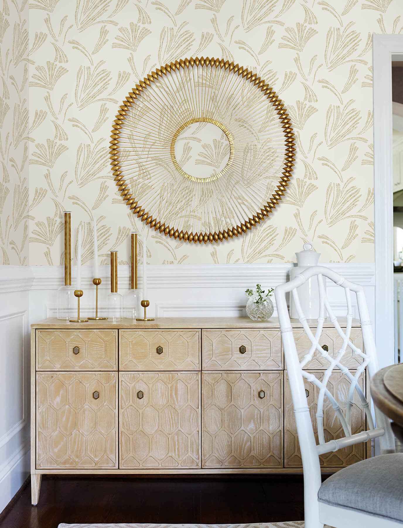 Ermine Gold Abstract Wallpaper - York Wallcoverings - 4198-83470 - York Wallcoverings Wallpaper