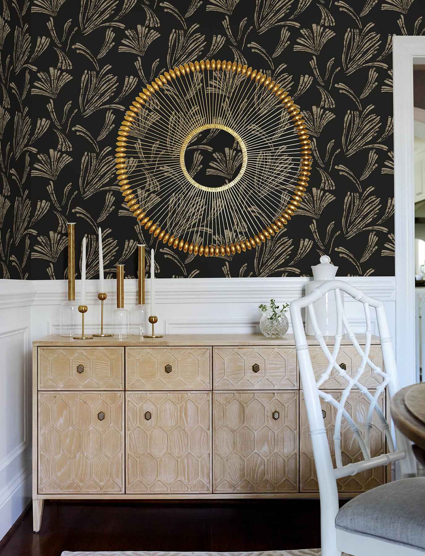 Ermine Black Abstract Wallpaper - York Wallcoverings - 4198-83473 - York Wallcoverings Wallpaper
